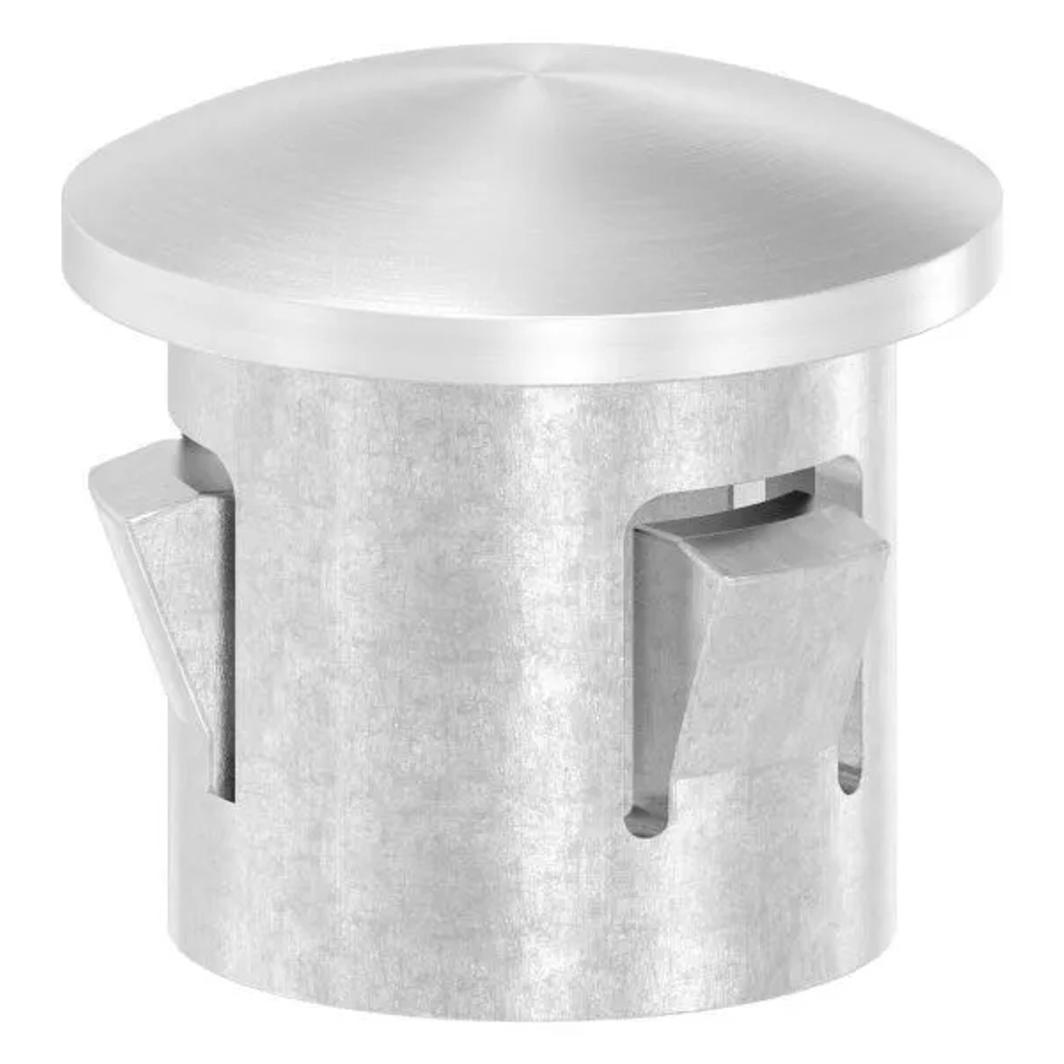 FeNau Einsteckkappe V4A Edelstahl Für Rohr Ø 21,3 mm Wand 1,6-2,0 mm Gewölbt Zum Einschlagen