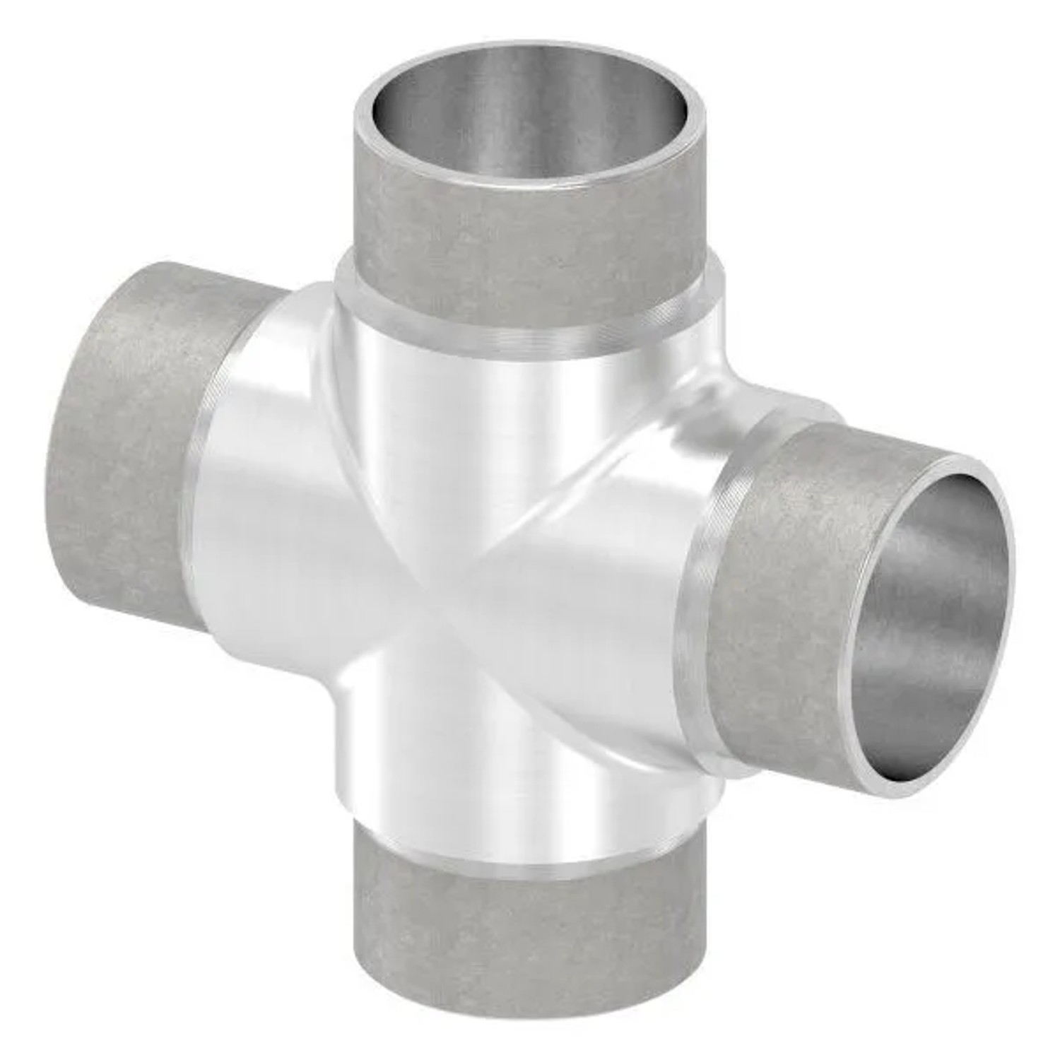 FeNau Kreuzstück V2A Für Rohr Ø 42,4 X 2,0 mm Zum Stecken
