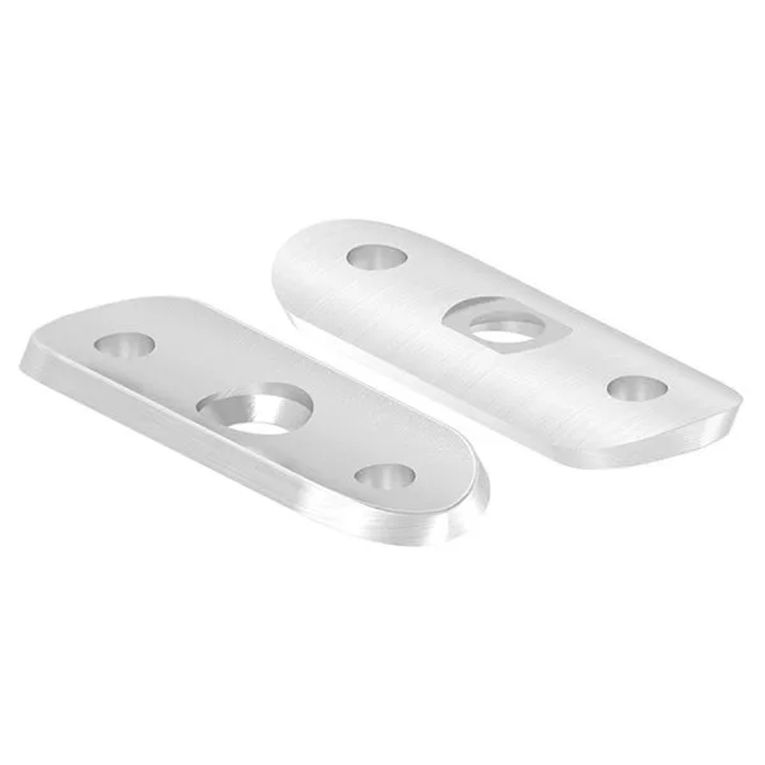 FeNau Handlaufanschlussplatte V2A 63x25x4 mm Für Rohr 42,4 mm Mittelbohrung Gesenkt M6