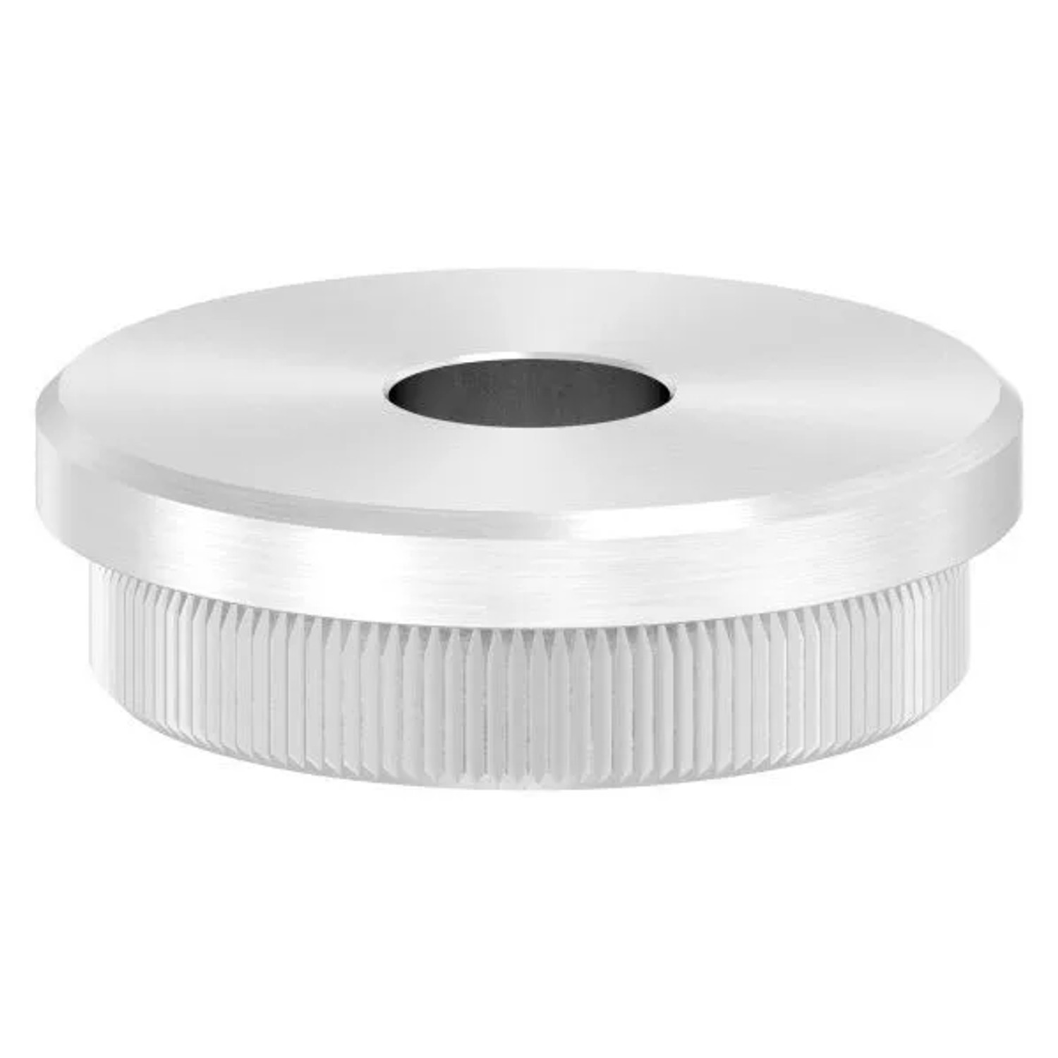 FeNau Endkappe Edelstahl V2A Für Rohr Ø 42,4 X 2,5 mm Mit Bohrung 12,1 mm Flach