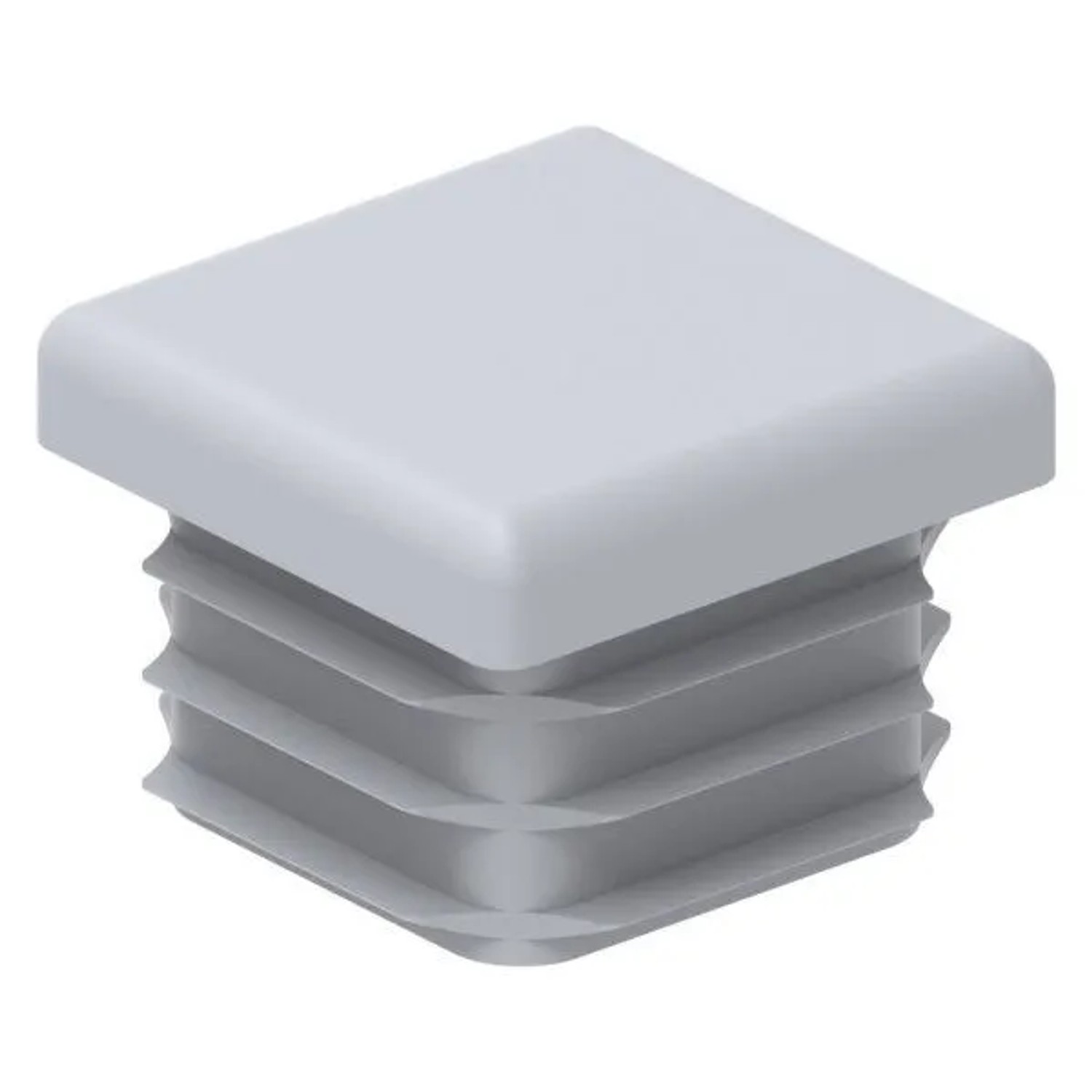 FeNau Einsteckkappe Kunststoff Für Quadratrohr 25 X 25 mm Grau