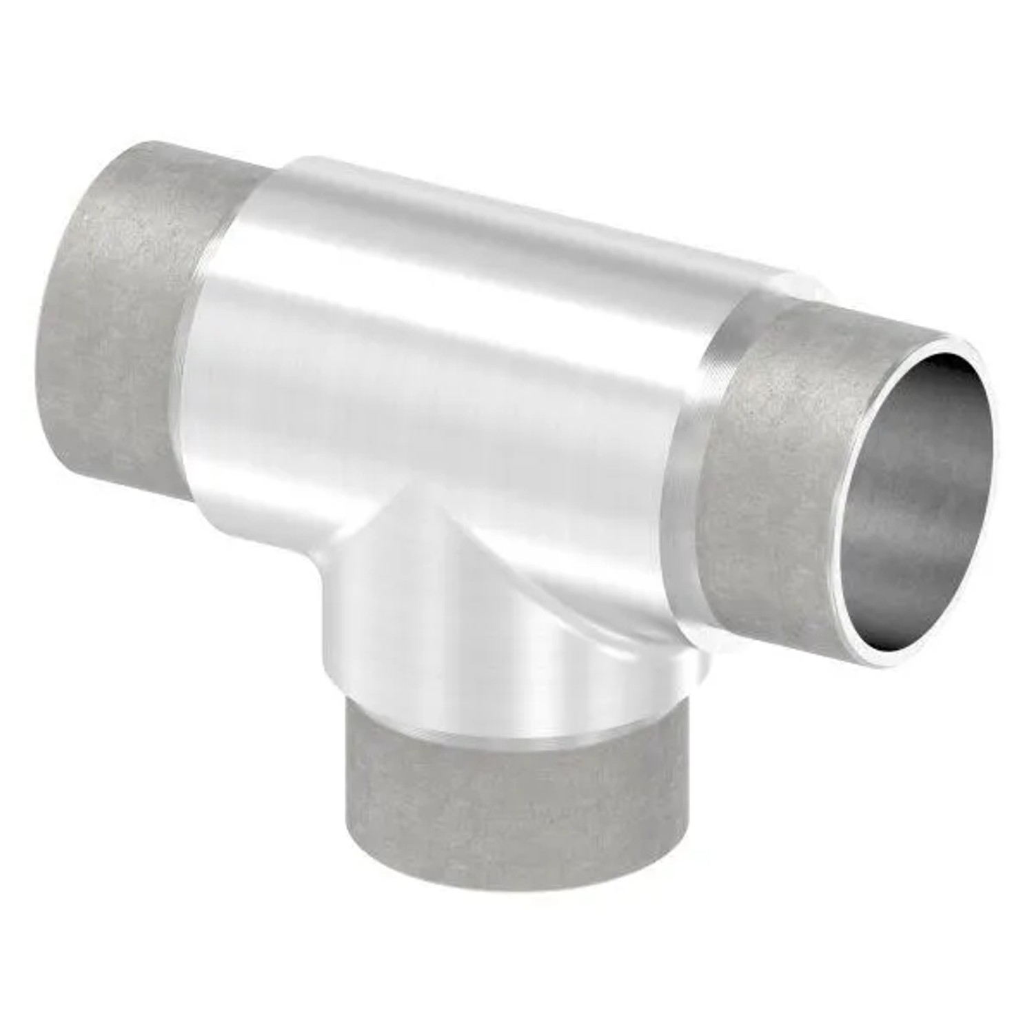 FeNau T-Stück V2A Für Rohr Ø 42,4x2,5 mm Steckbar Gleiche Abgänge