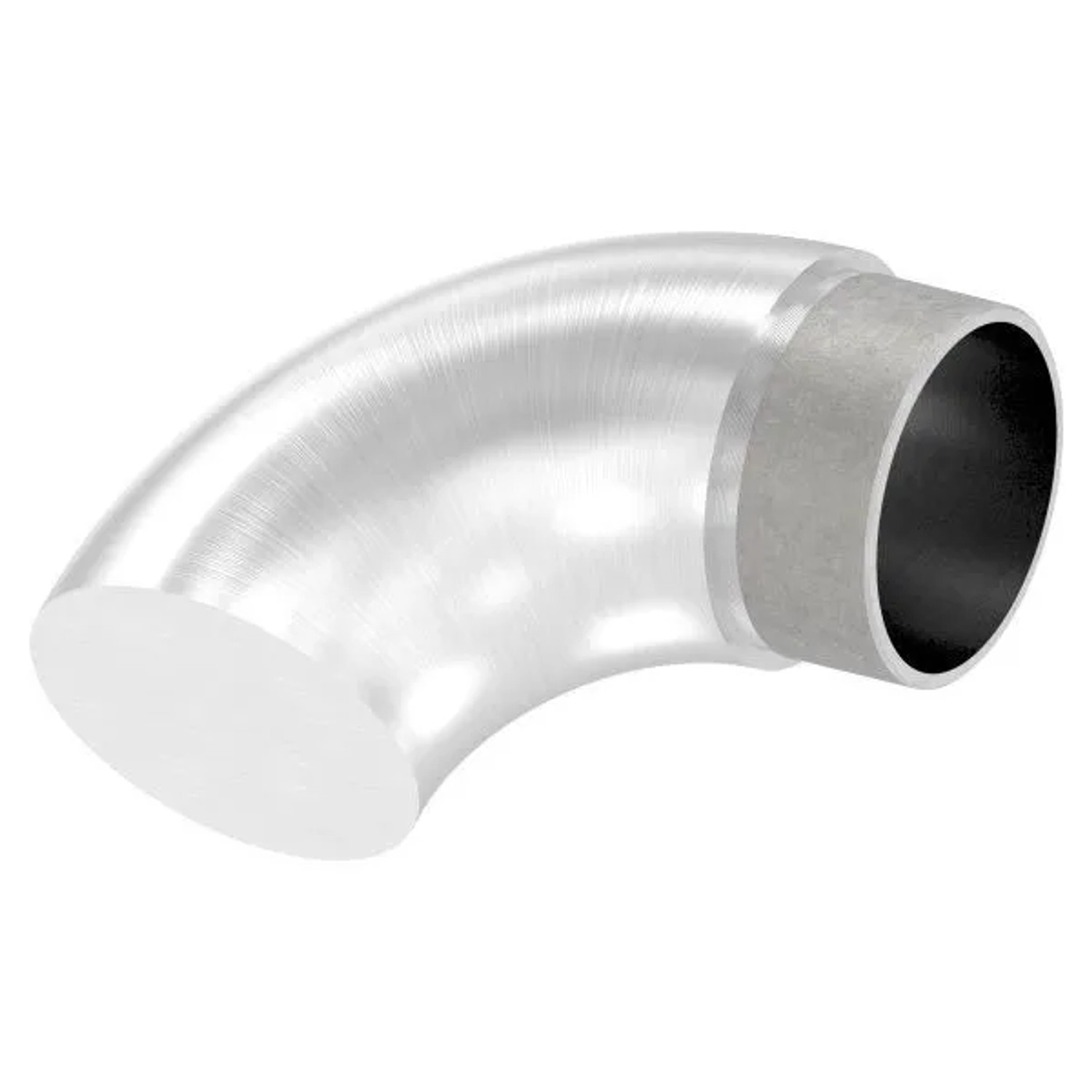 FeNau Endbogen V2A Für Rohr Ø 48,3 mm Wandstärke 2,0 mm 90 Grad Flach