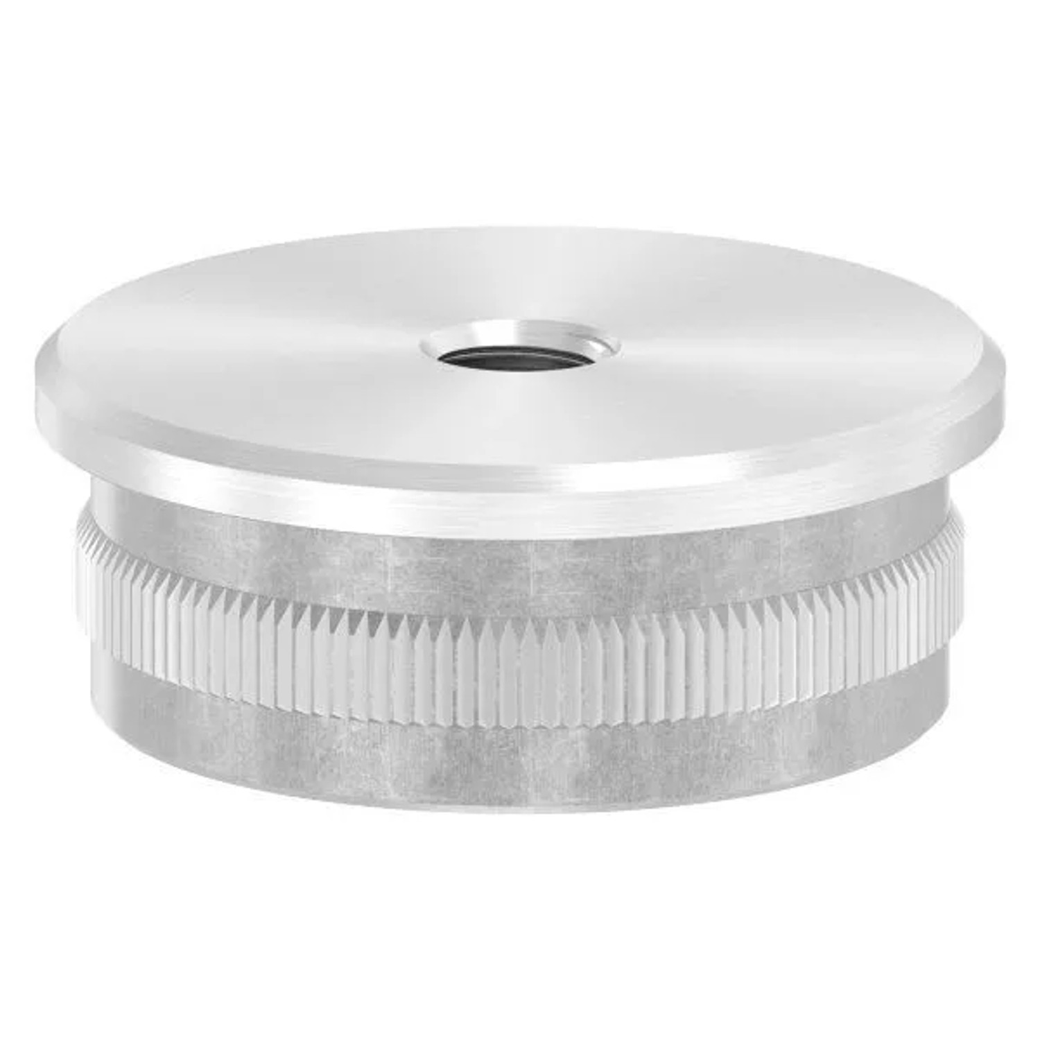 FeNau Einsteckkappe Edelstahl V4A Für Rohr Ø 42,4 mm X 2,0 mm Flach M8 Gewinde