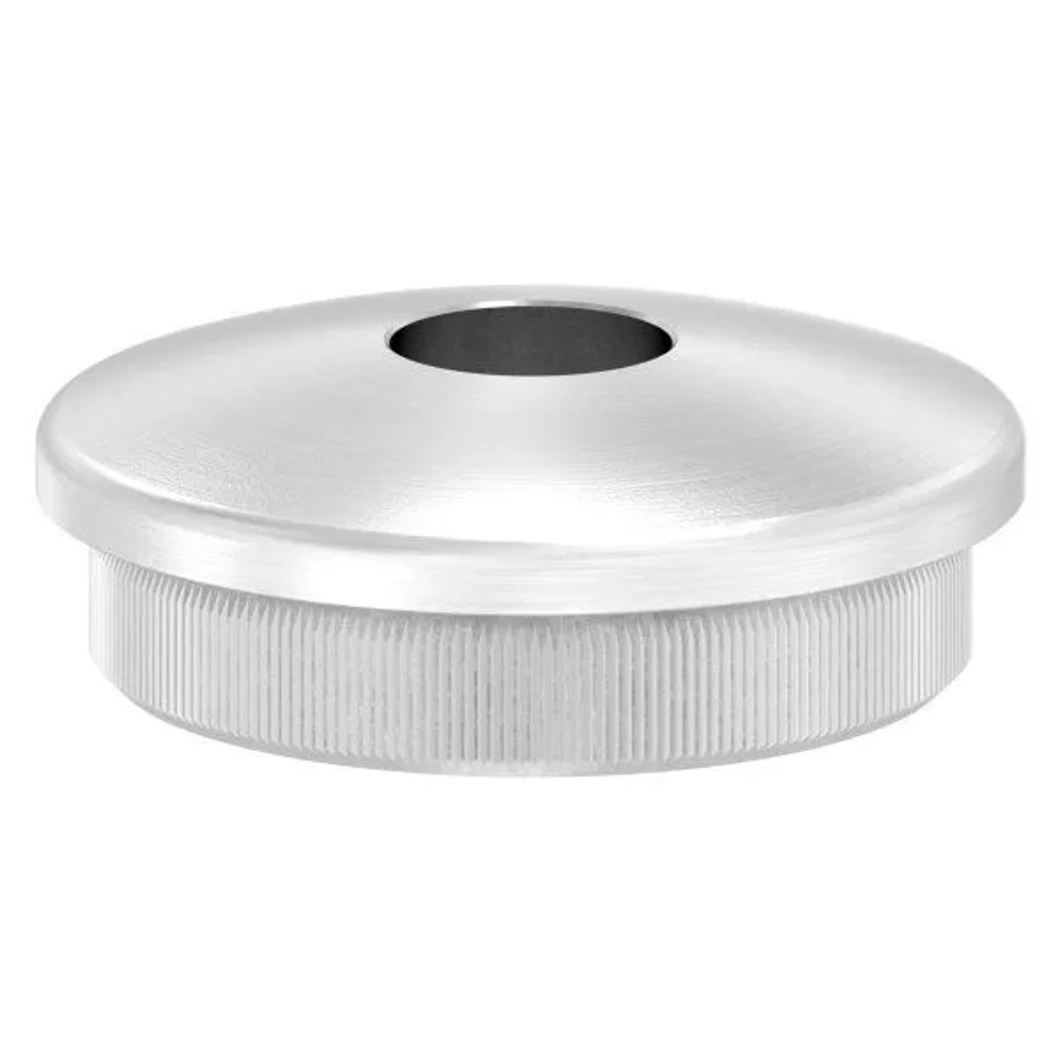 FeNau Einsteckkappe Edelstahl V2A Ø 42,4x2,5 mm Mit Bohrung 12,1 mm Gewölbt Zum Einschlagen