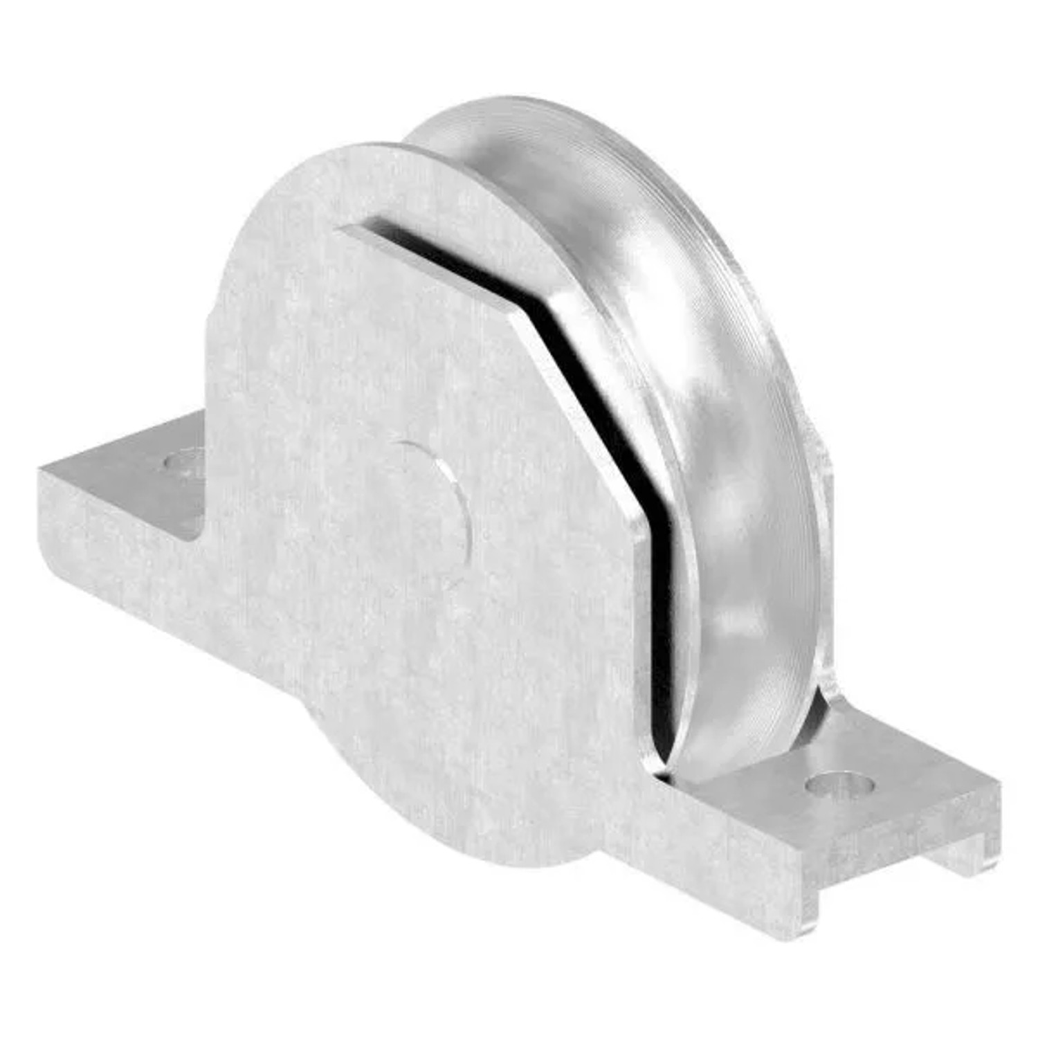 FeNau Schiebetorrolle Edelstahl V2A Ø 98 mm Rundrille Mit Bügel