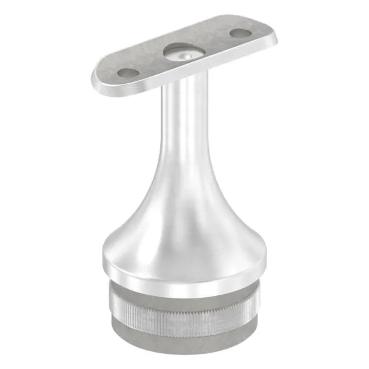 FeNau Stütze Mit Halteplatte Für Rundrohr Ø 42,4 mm + Stopfen Für 48,3x2,0 mm V2A