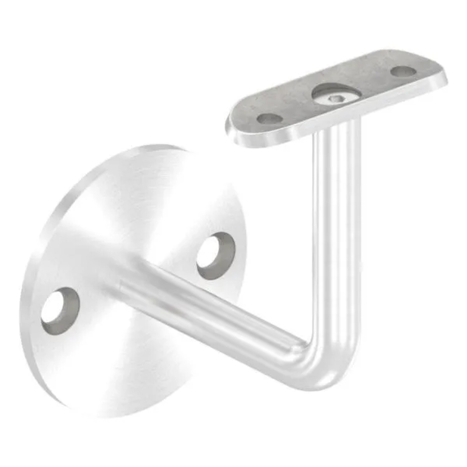 FeNau Handlaufhalter V2A Für Rohr 42,4 mm Ronde Ø 70x4 mm Wandabstand 79 mm Verschweißt