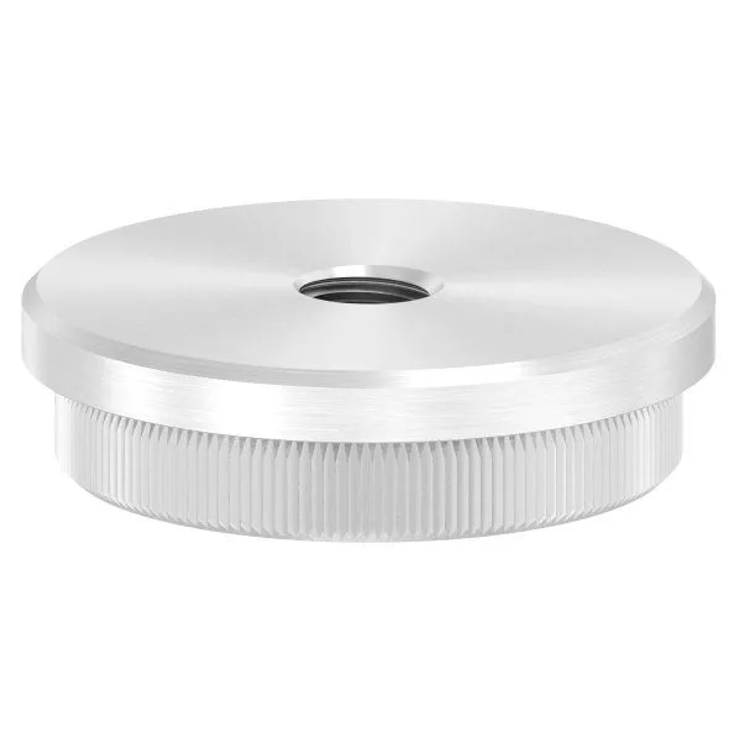 FeNau Endkappe Edelstahl V2A Für Rohr Ø 48,3 mm X 2,5 mm Mit M10 Gewinde Flach