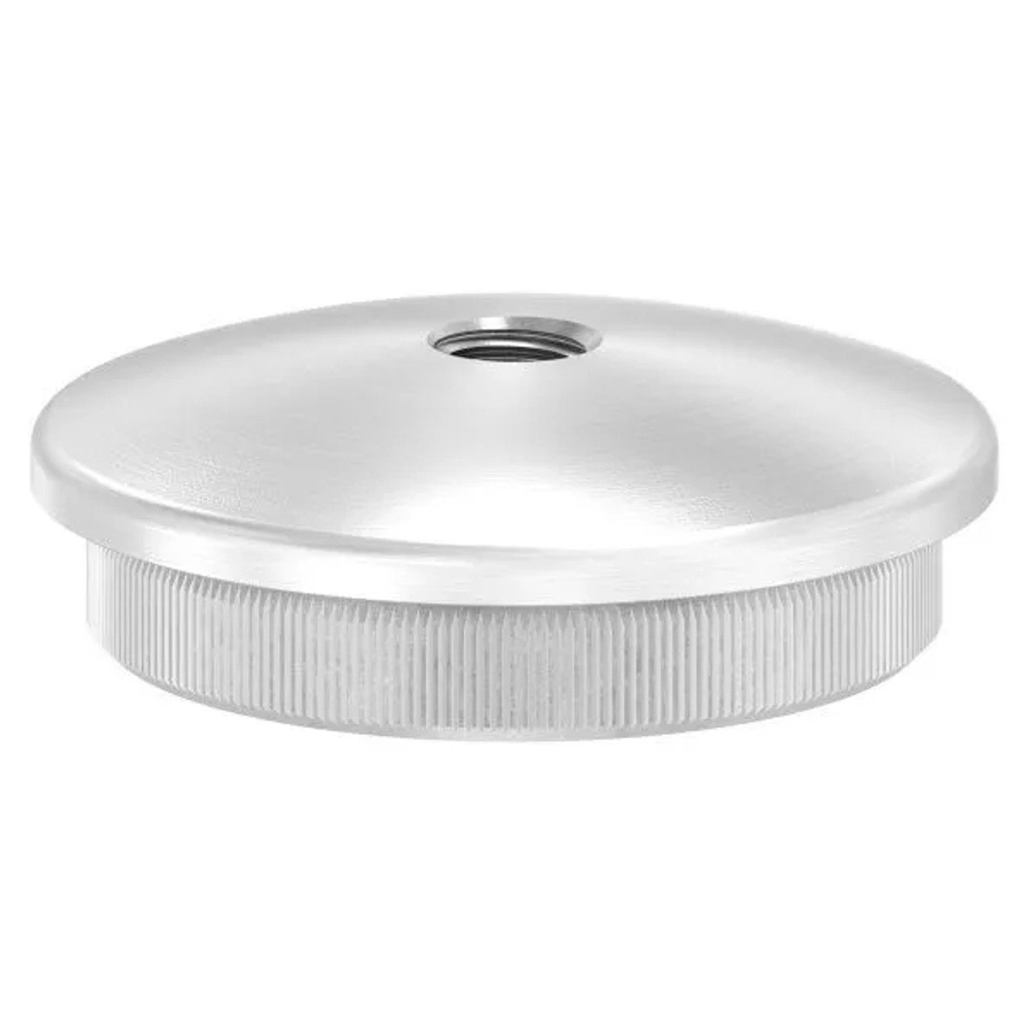 FeNau Einsteckkappe Edelstahl V2A Für Rohr Ø 48,3x3,0 mm Mit M8 Gewinde Gewölbt