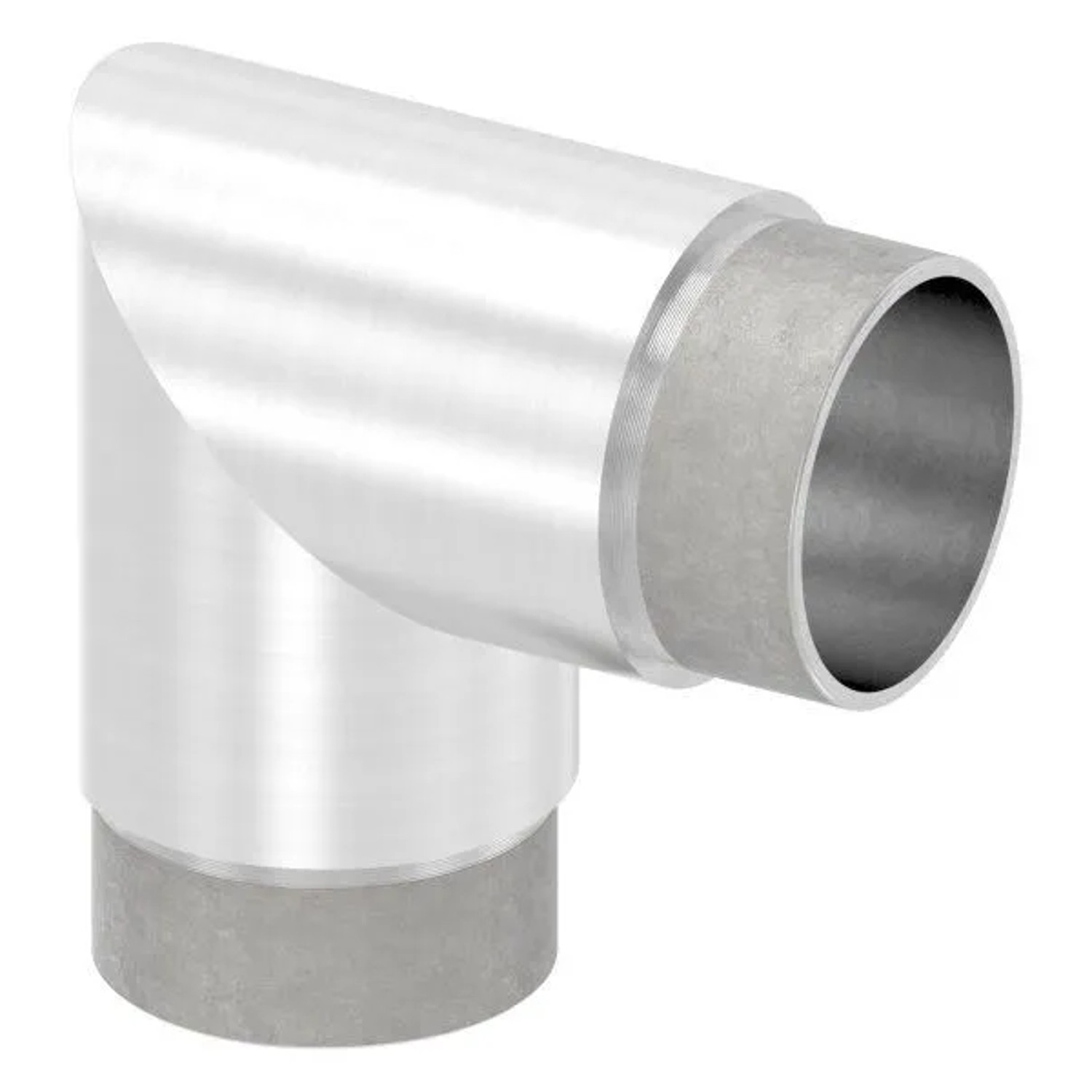FeNau Steck-Eckstück V2A Für Rohr Ø 48,3 X 2,0 mm 90 Grad Steckbar