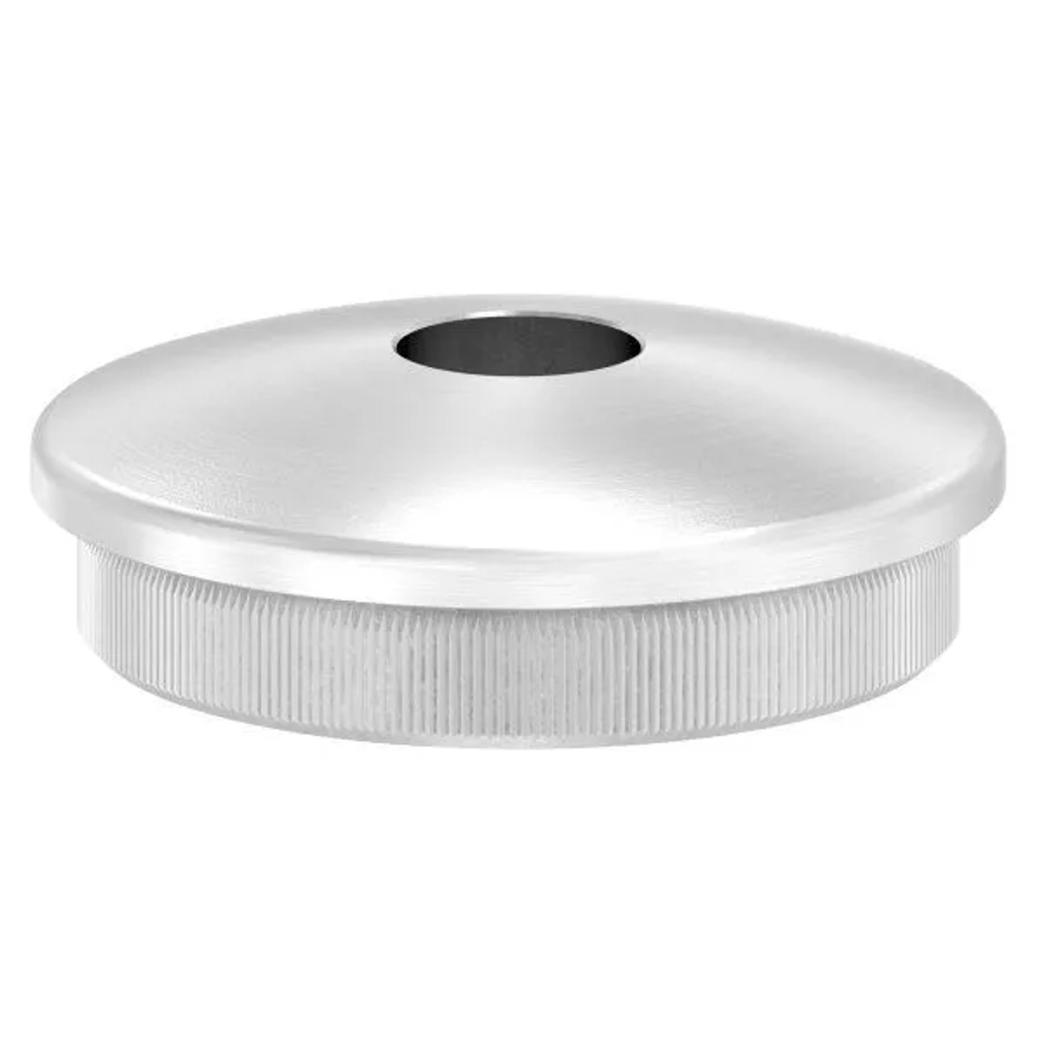 FeNau Einsteckstopfen V2A Für Rohr Ø 48,3x2,5 mm Mit Bohrung 12,1mm Gewölbt