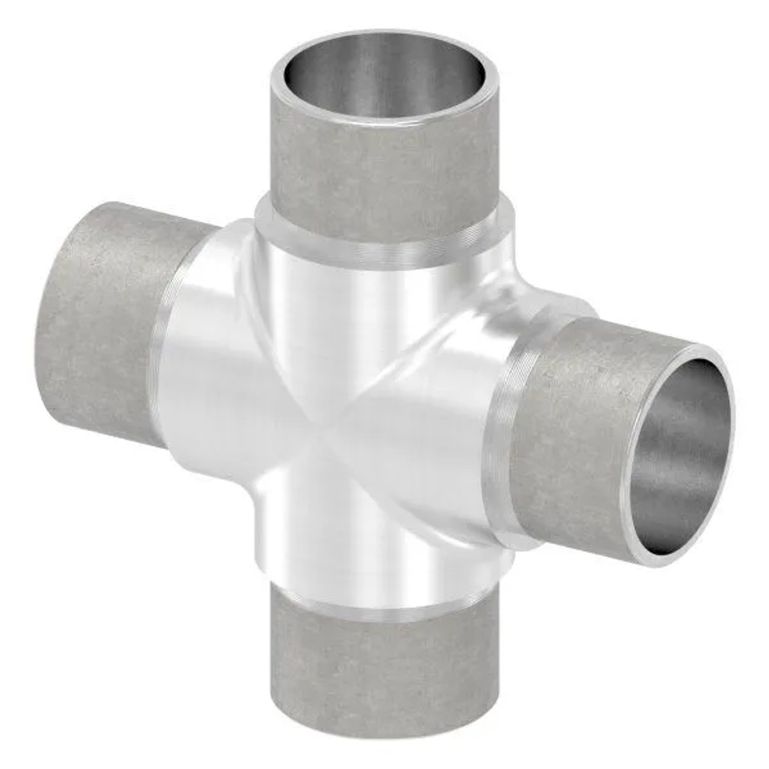 FeNau Kreuzstück V2A Für Rohr Ø 33,7 X 2,0 mm Zum Stecken