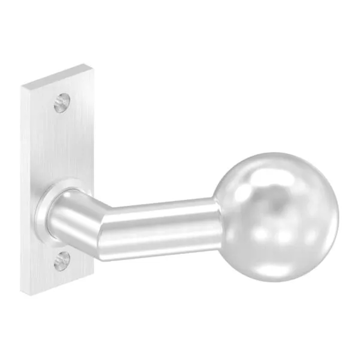 FeNau Türknopf Edelstahl V2A Ø 50 mm Mit Langschild Gekröpft Feststehend