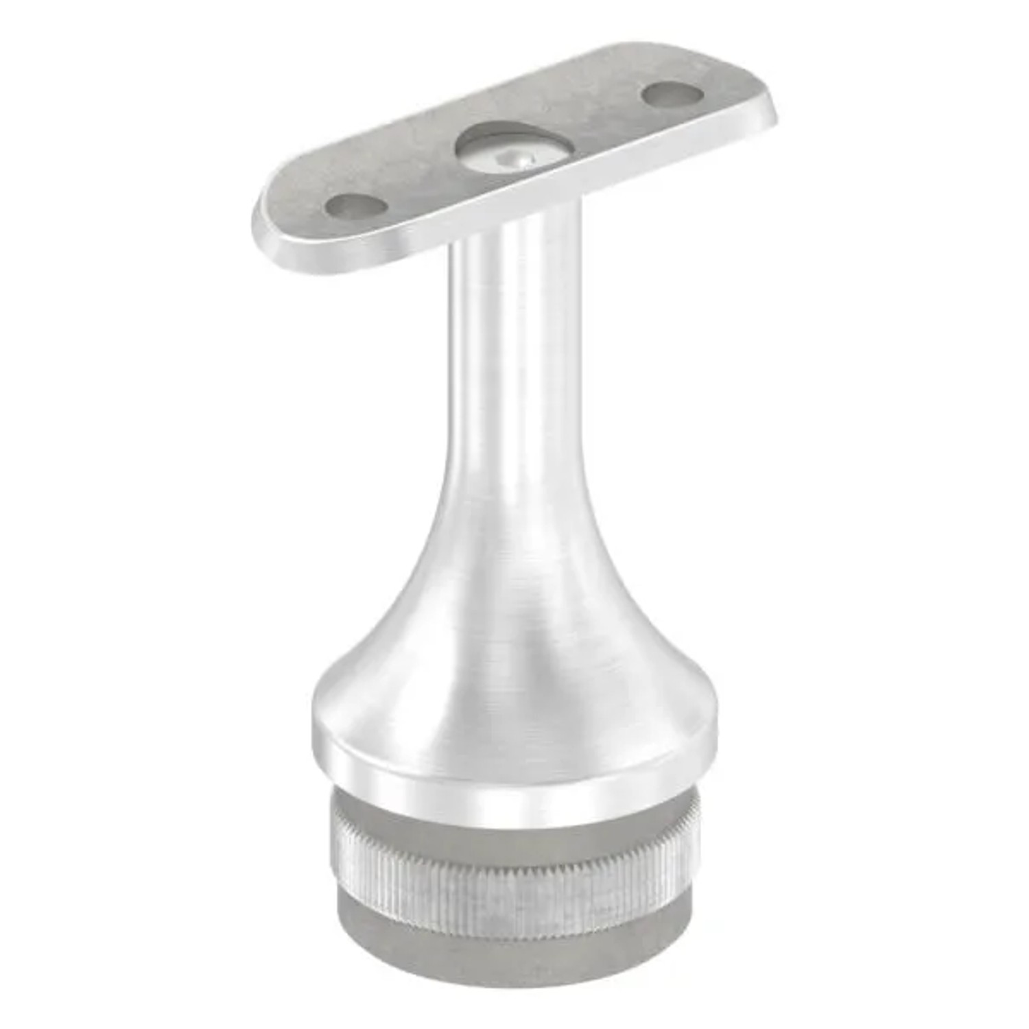 FeNau Stütze Mit Halteplatte Für Rundrohr Ø 42,4 mm + Stopfen Für 42,4x2,0 mm V2A
