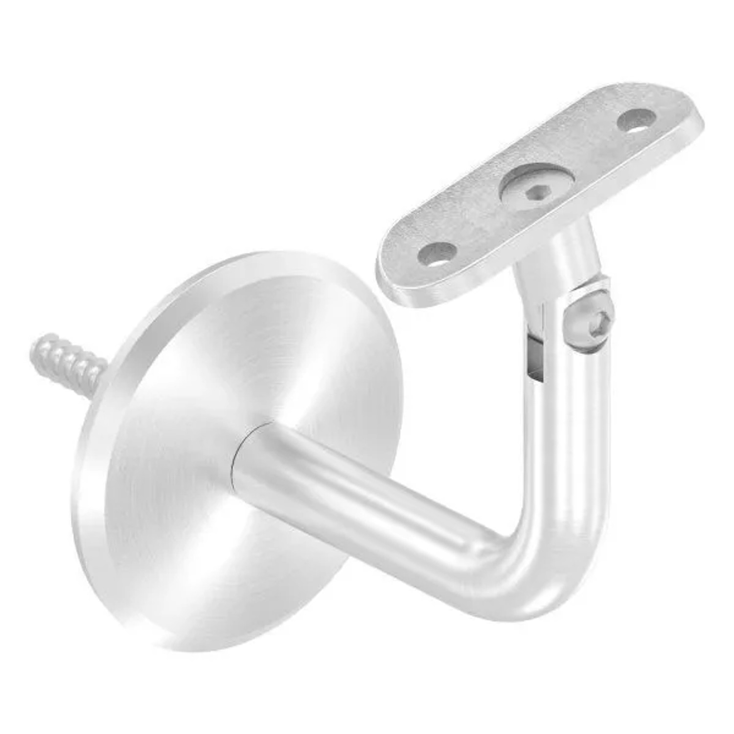 FeNau Handlaufhalter V2A 42,4 mm Ronde 68x5 mm Wandabstand 85 mm Mit Gelenk Zum Anschrauben