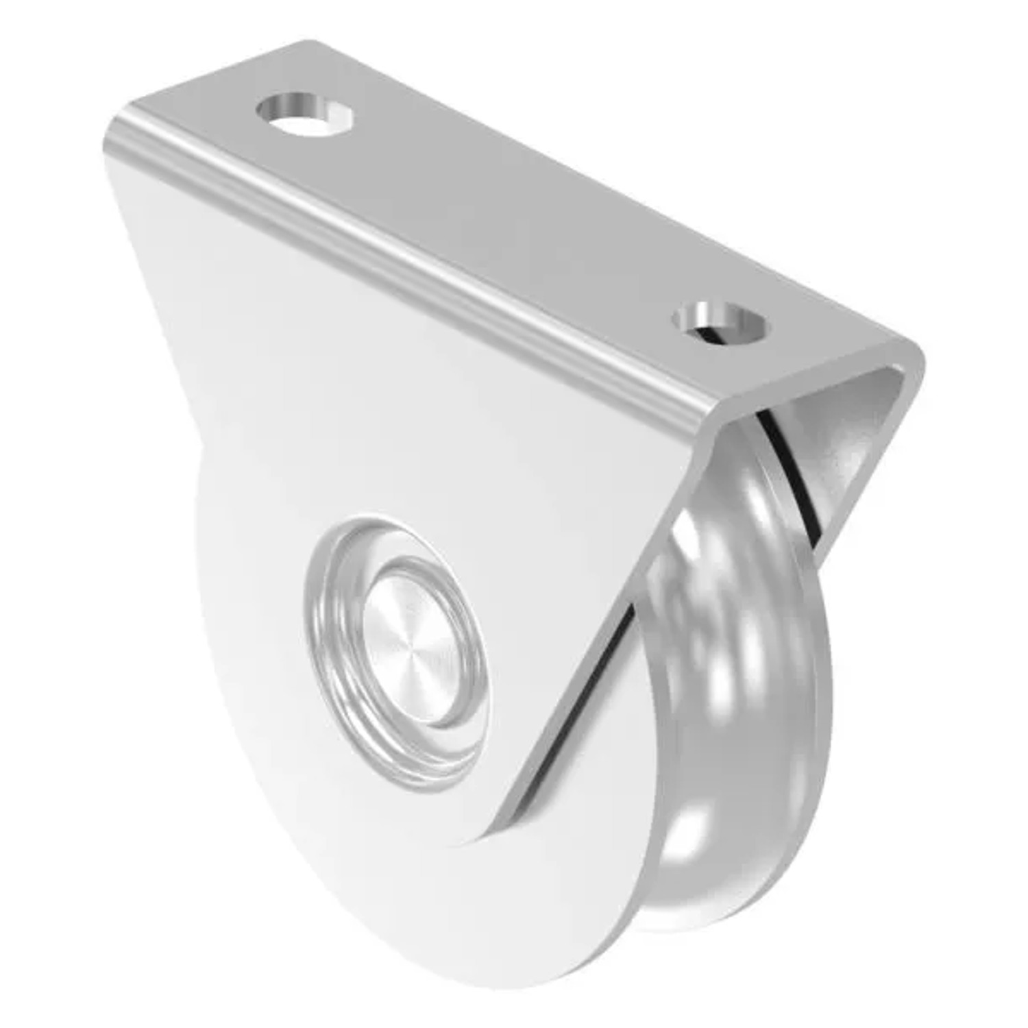 FeNau Schiebetorrolle Edelstahl V4A Ø 80 mm Rundrille Ø 20 mm Mit 2 Kugellager