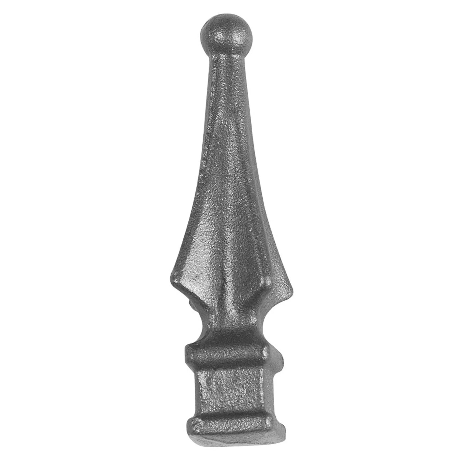 FeNau Zaunspitze Stahl 24x24 mm Ansatz 120 mm Hoch Schwarz