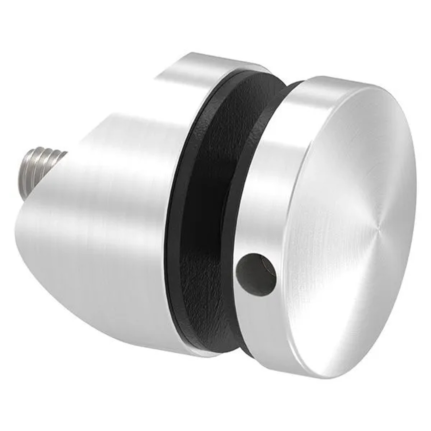 FeNau Glaspunkthalter Edelstahl V2A Ø 40 mm Anschluss Ø 42,4 mm M8 Geschliffen Korn 240