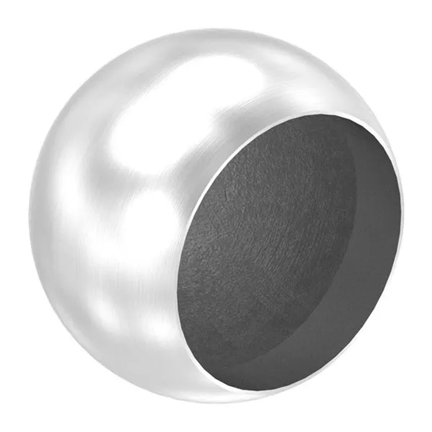 FeNau Abschlusskugel Edelstahl V2A Ø 55 mm Für Rohr 42,4 mm Mit M8 Innengewinde Hohl
