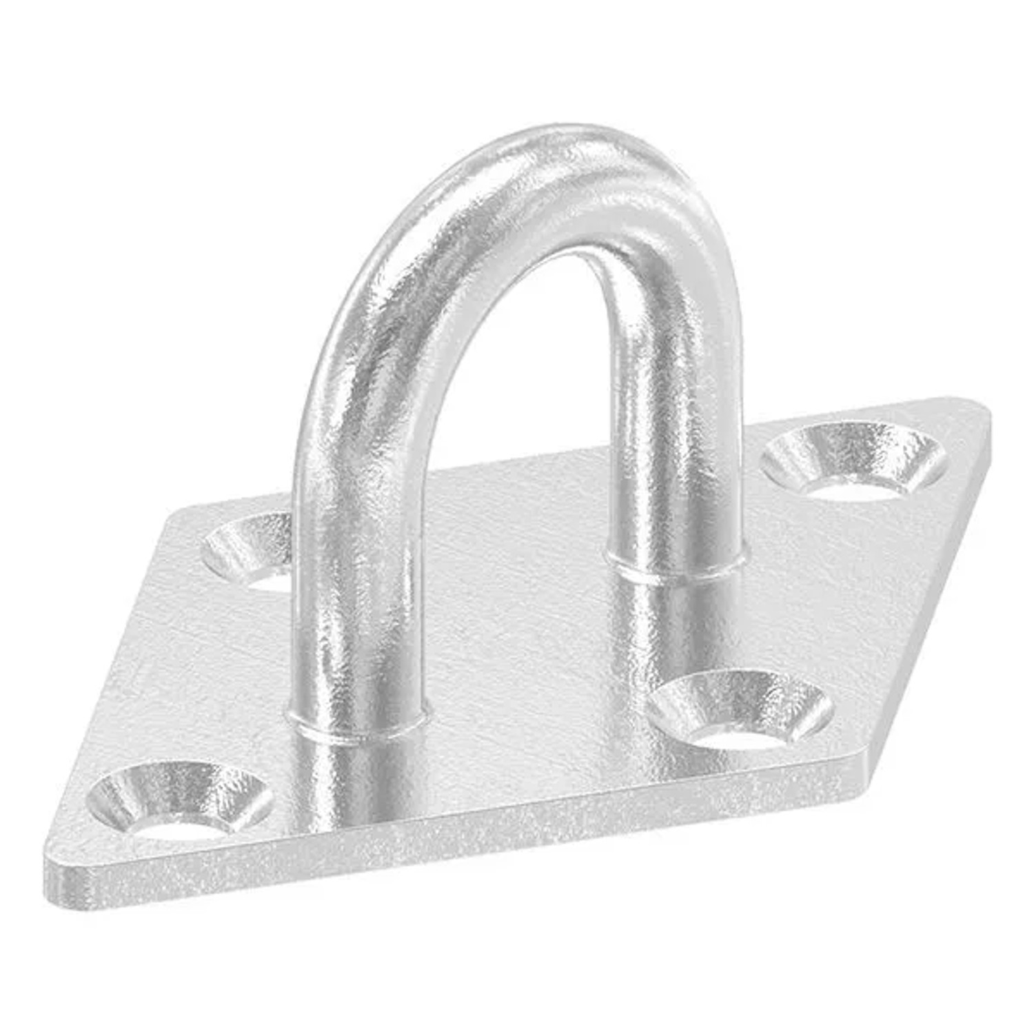 FeNau Befestigungsöse Edelstahl V4A Rundeisen Ø 6 mm Quadratische Platte 4 Bohrungen