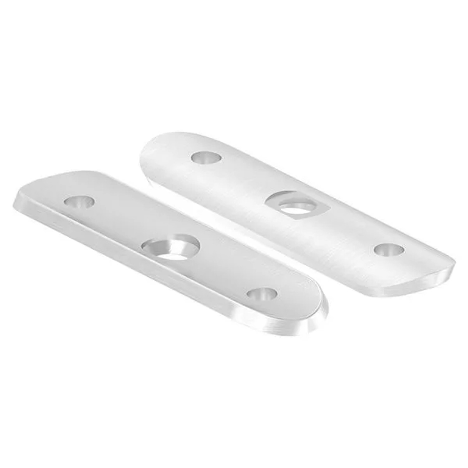 FeNau Handlaufanschlussplatte Edelstahl V2A 90x25x4 mm Für Rohr Ø 42,4 mm Lang Geschliffen Korn 240