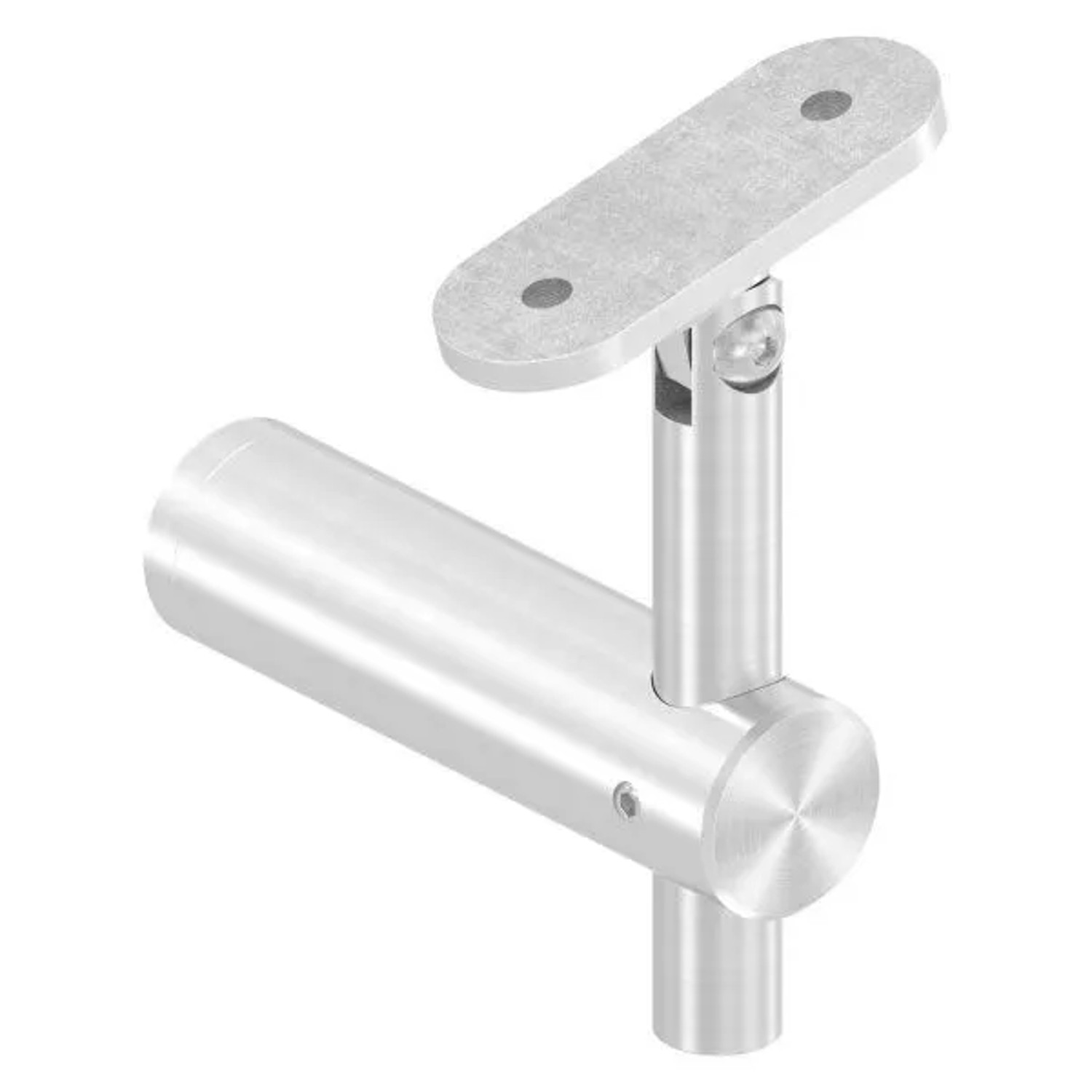 FeNau Handlaufhalter V2A Wandabstand 80 mm Gelenk Flach Für Rohr