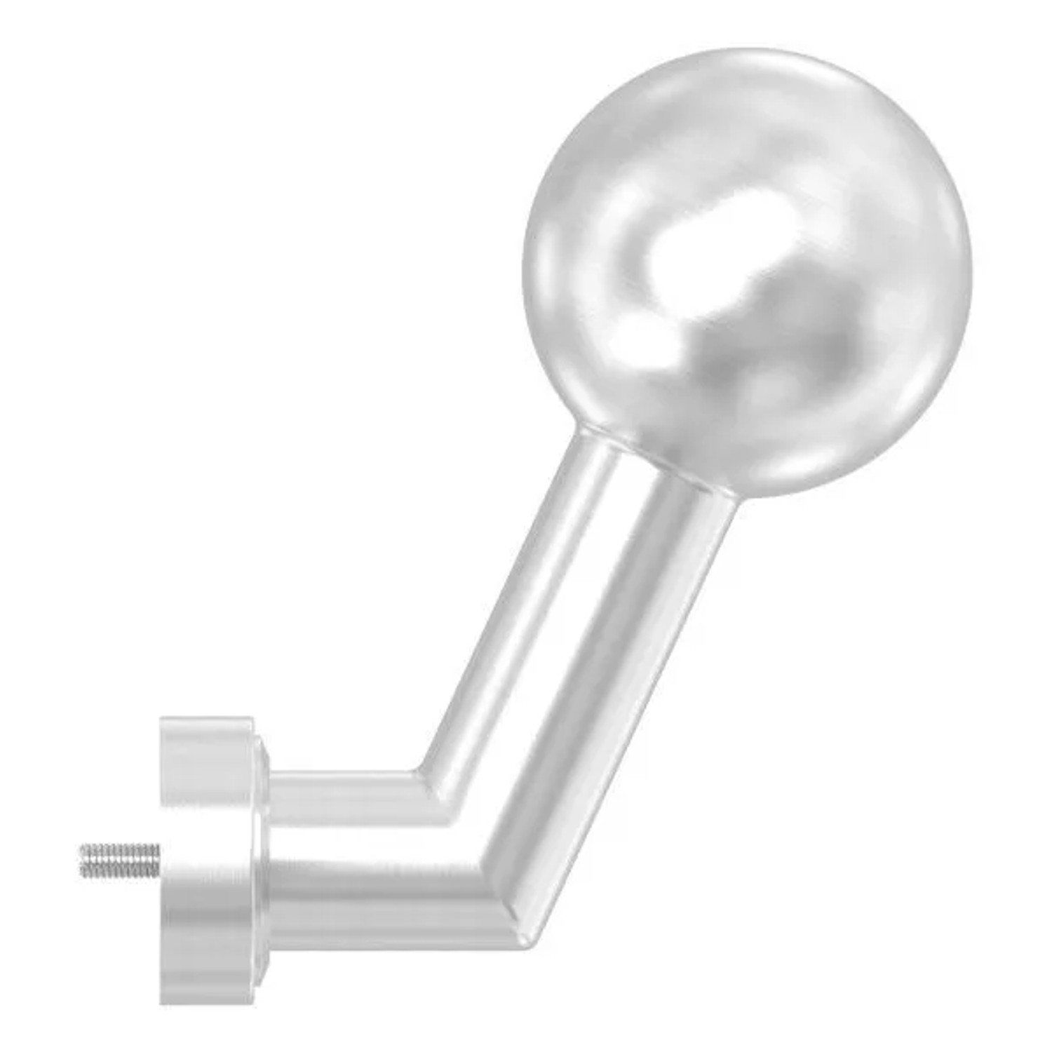 FeNau Drückerknopf Edelstahl V2A Ø 50 mm Fest Gekröpft Außer Mitte