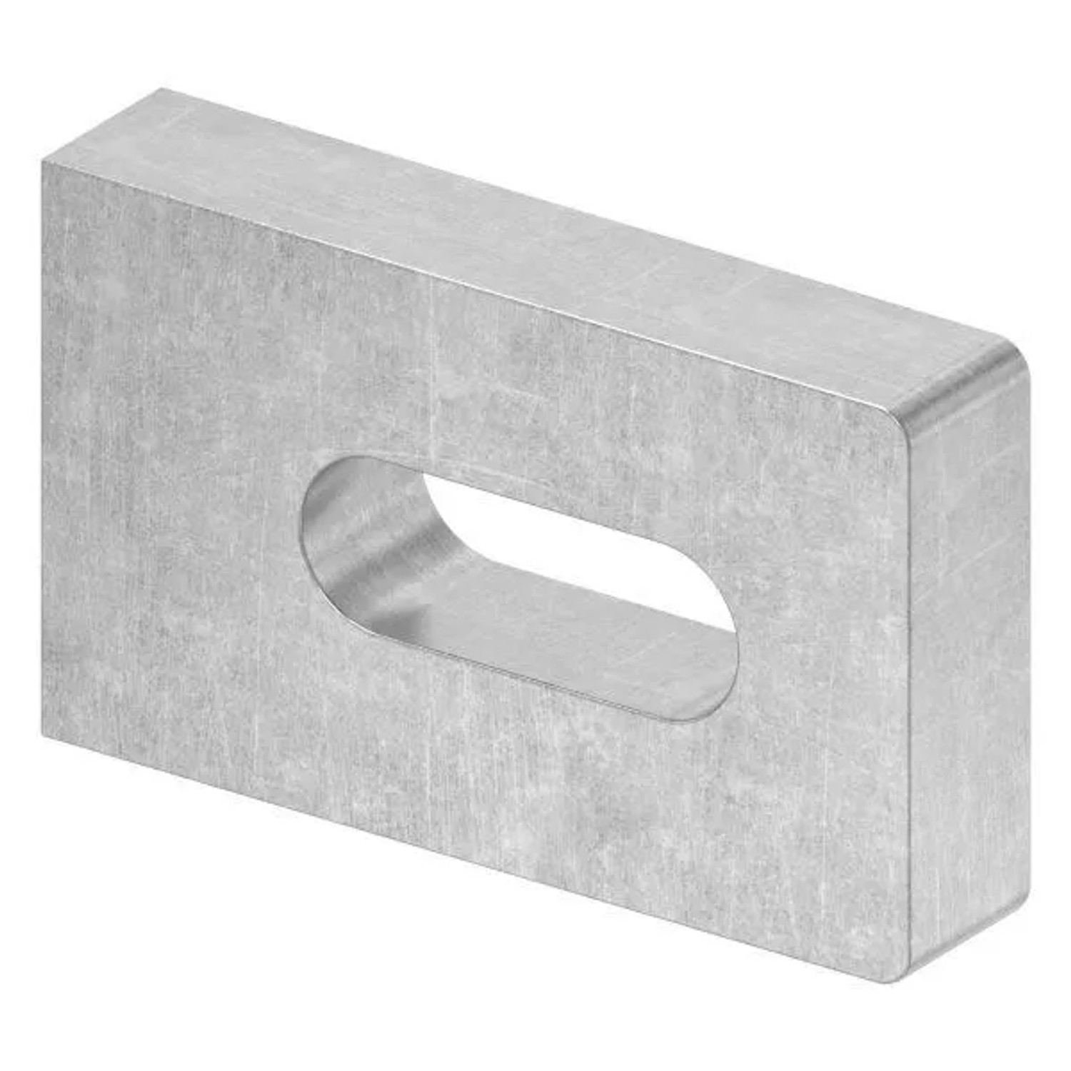 FeNau Anschweißlasche Eckig Stahl S235JR Roh 50x30x10 mm Langloch 25x9 mm