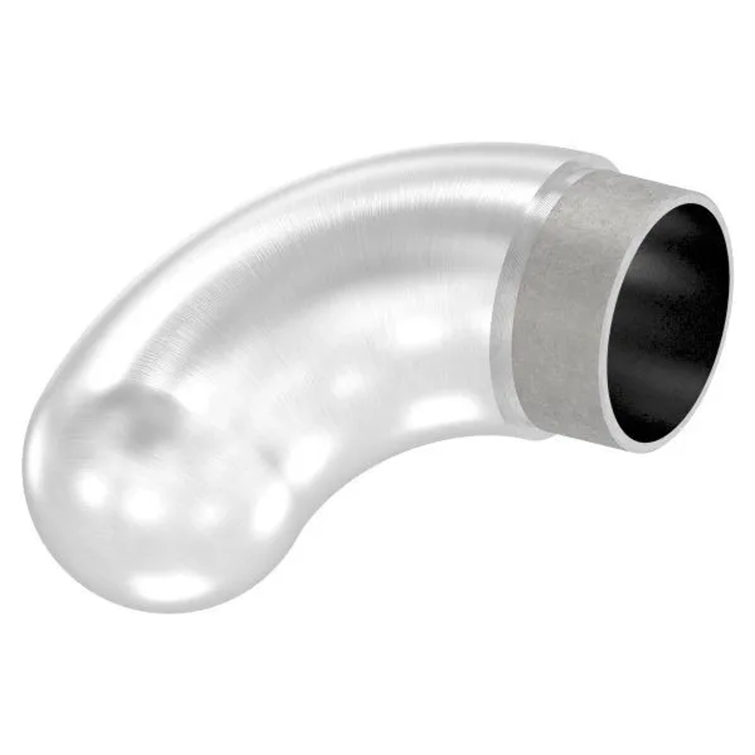 FeNau Endbogen V2A Für Rohr Ø 48,3 X 2,0 mm 90 Grad Halbrund Zum Stecken