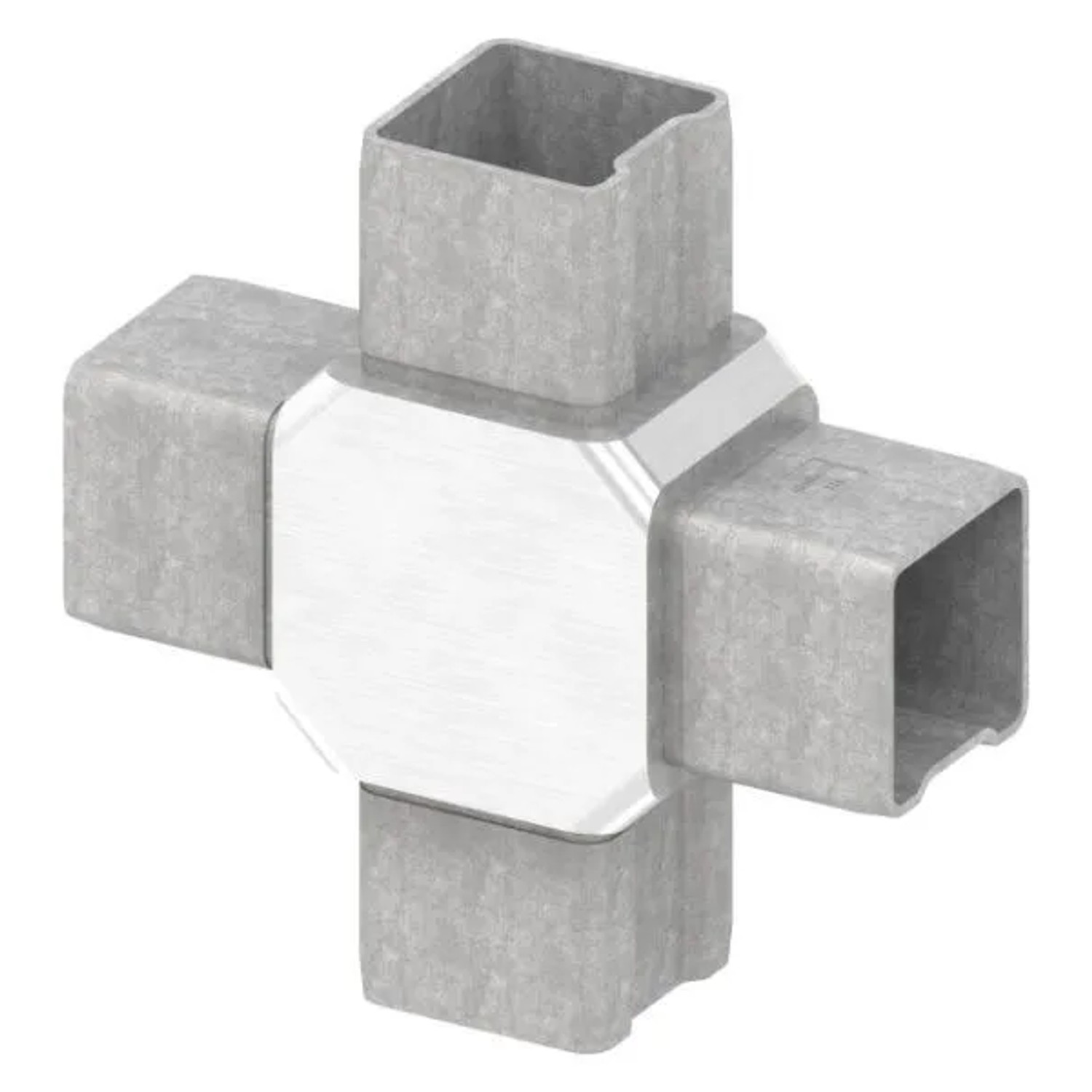 FeNau Steckkreuzstück V4A Für 40x40x3 mm Rohr