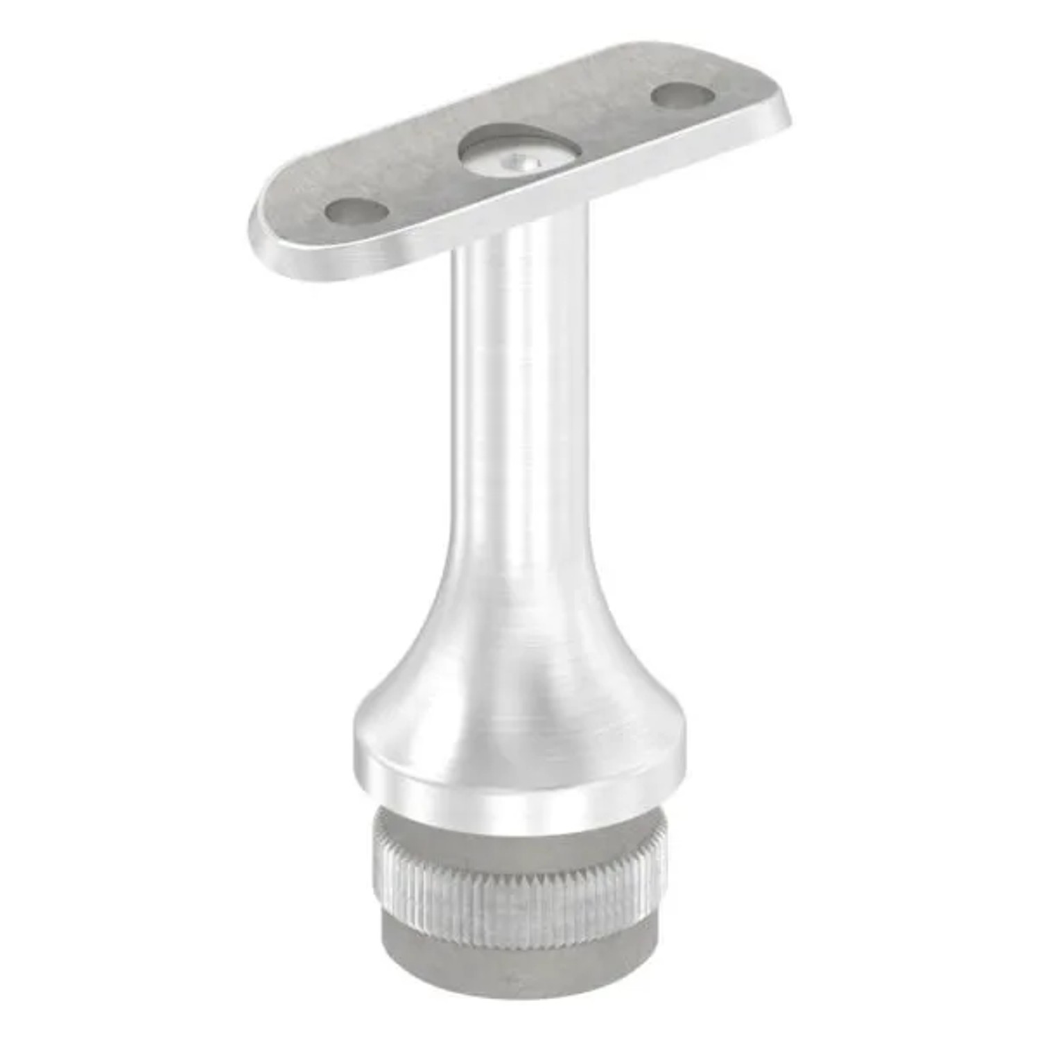 FeNau Stütze Mit Halteplatte Für Rundrohr Ø 42,4 mm + Stopfen Für 33,7x2,0 mm V2A