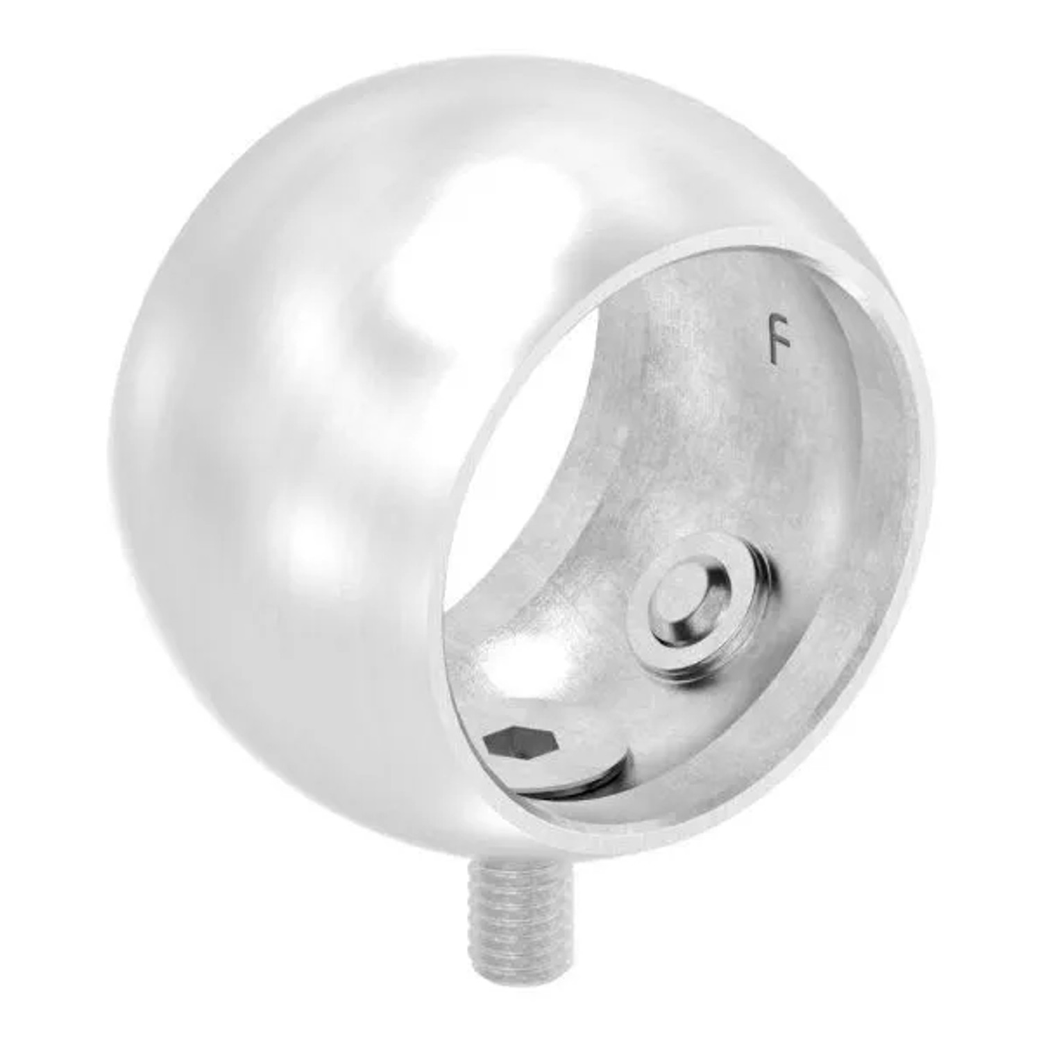 FeNau Kugelring V4A Für Rohr 33,7 mm Ø 45 mm Handlaufhalter