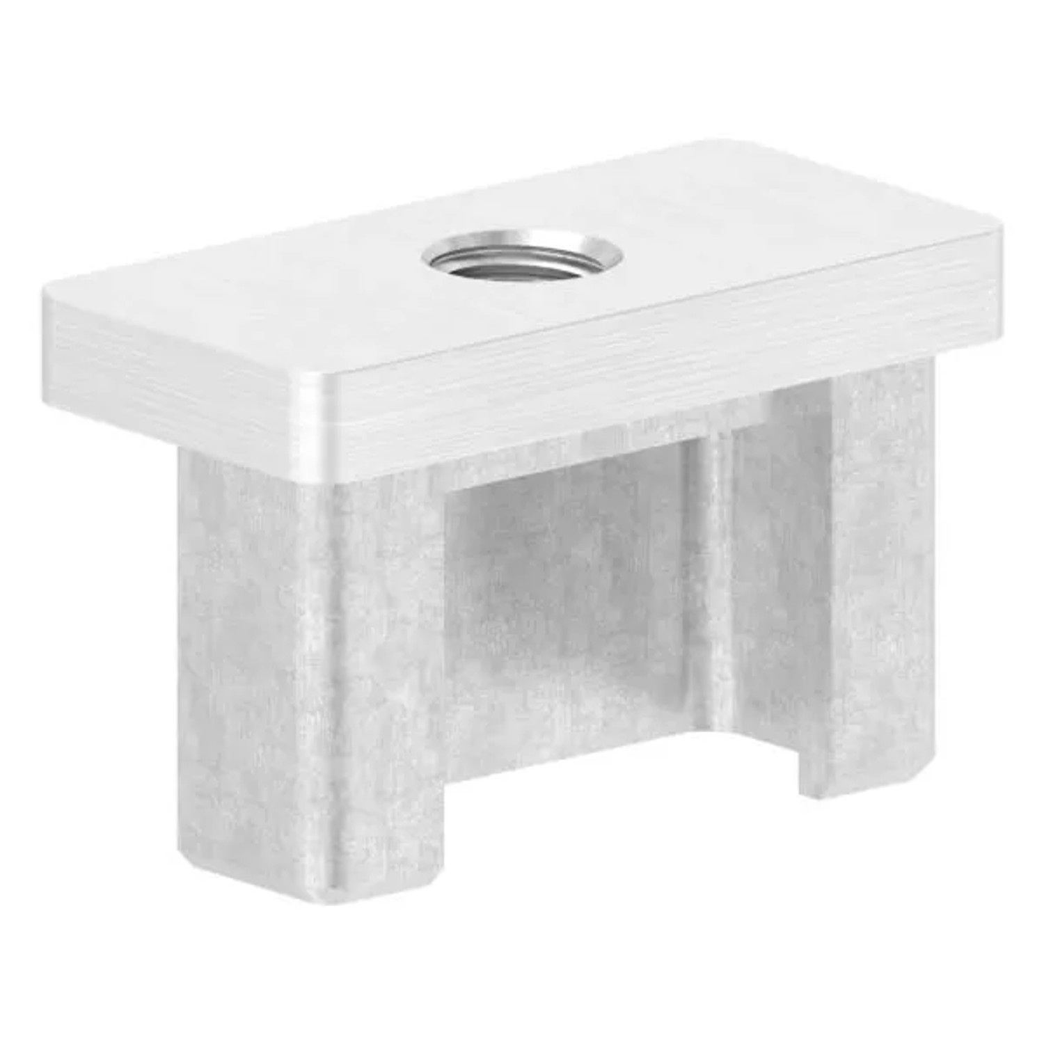 FeNau Einsteckkappe V4A Edelstahl Für Rechteckrohr 40 X 20 mm Mit M8 Gewinde