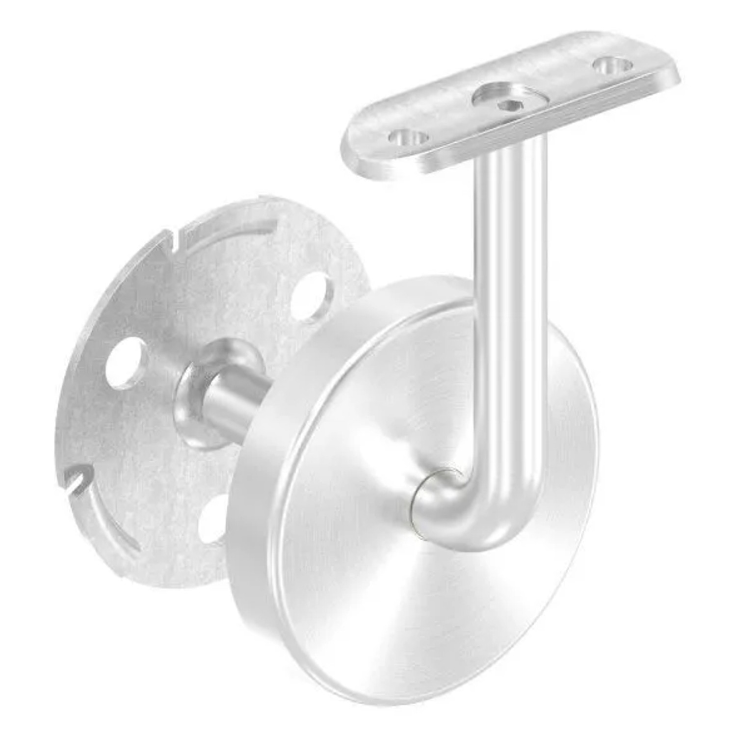 FeNau Handlaufhalter V2A Für Rohr 42,4 mm Wandabstand 75 mm Verschweißt Mit Rosette