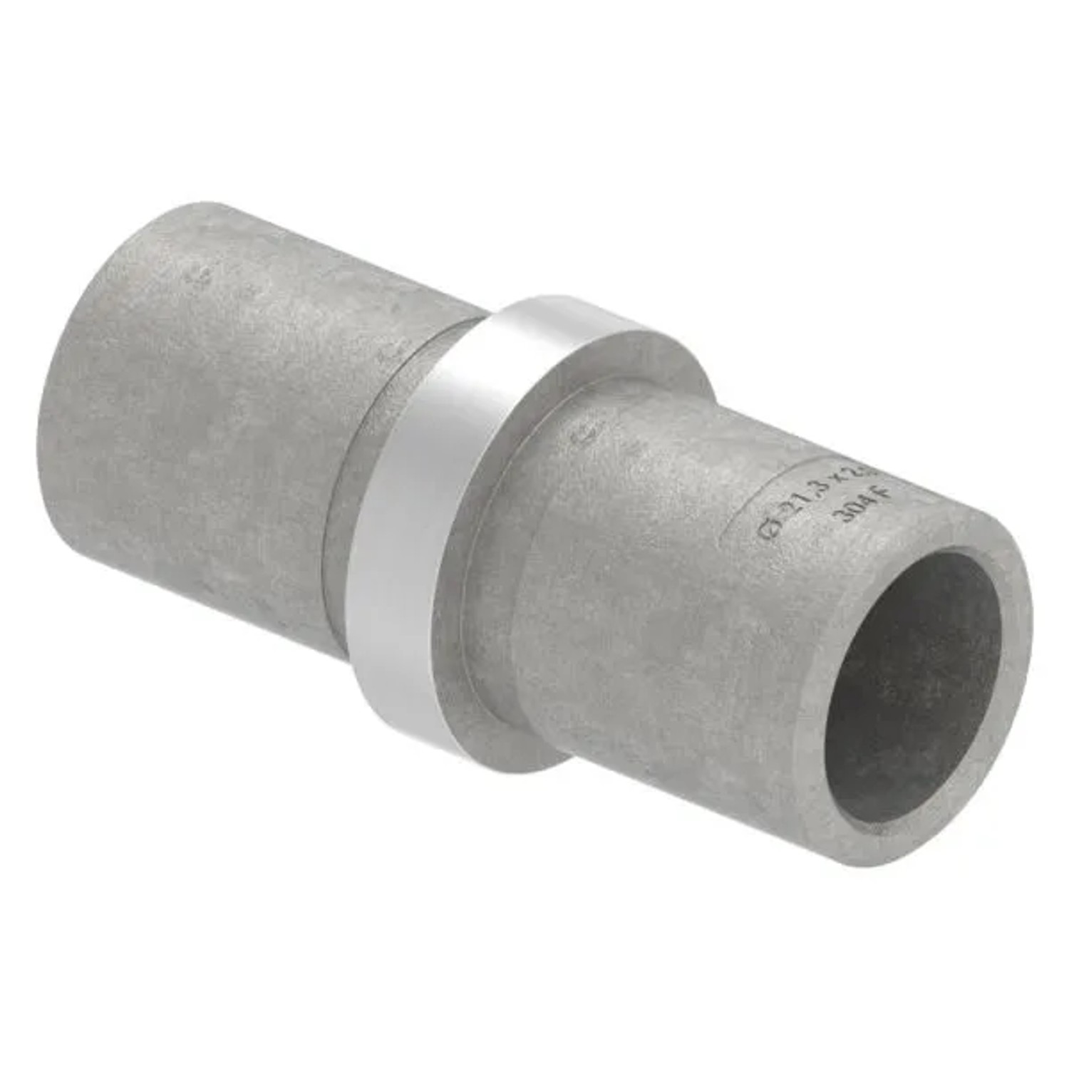 FeNau Gerader Rohrverbinder V2A Für Rohr Ø 21,3 X 2,0 mm Mit Mittelsteg