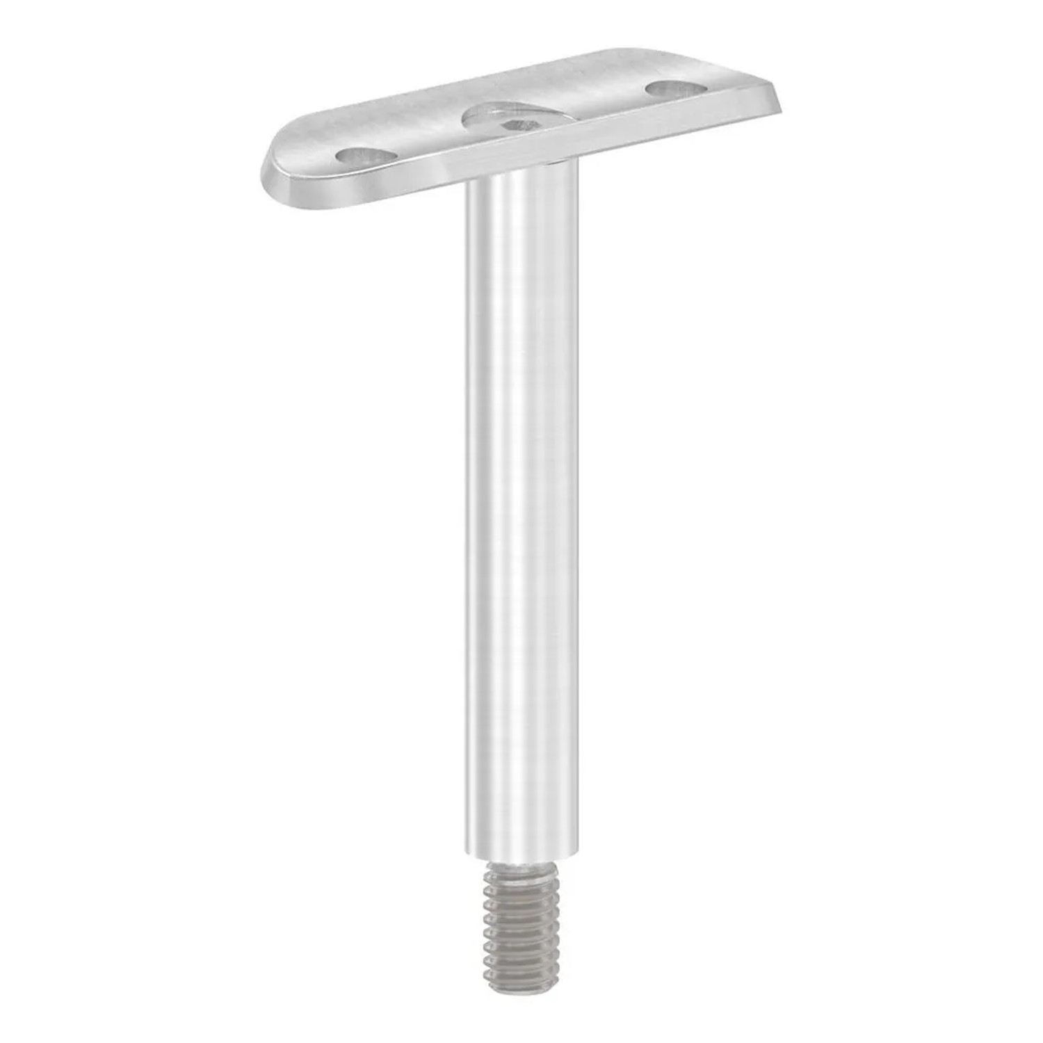 FeNau Handlaufstütze Edelstahl V2A Stift Ø 12 mm Für Rohr Ø 42,4 mm H 78 mm Geschliffen Korn 240