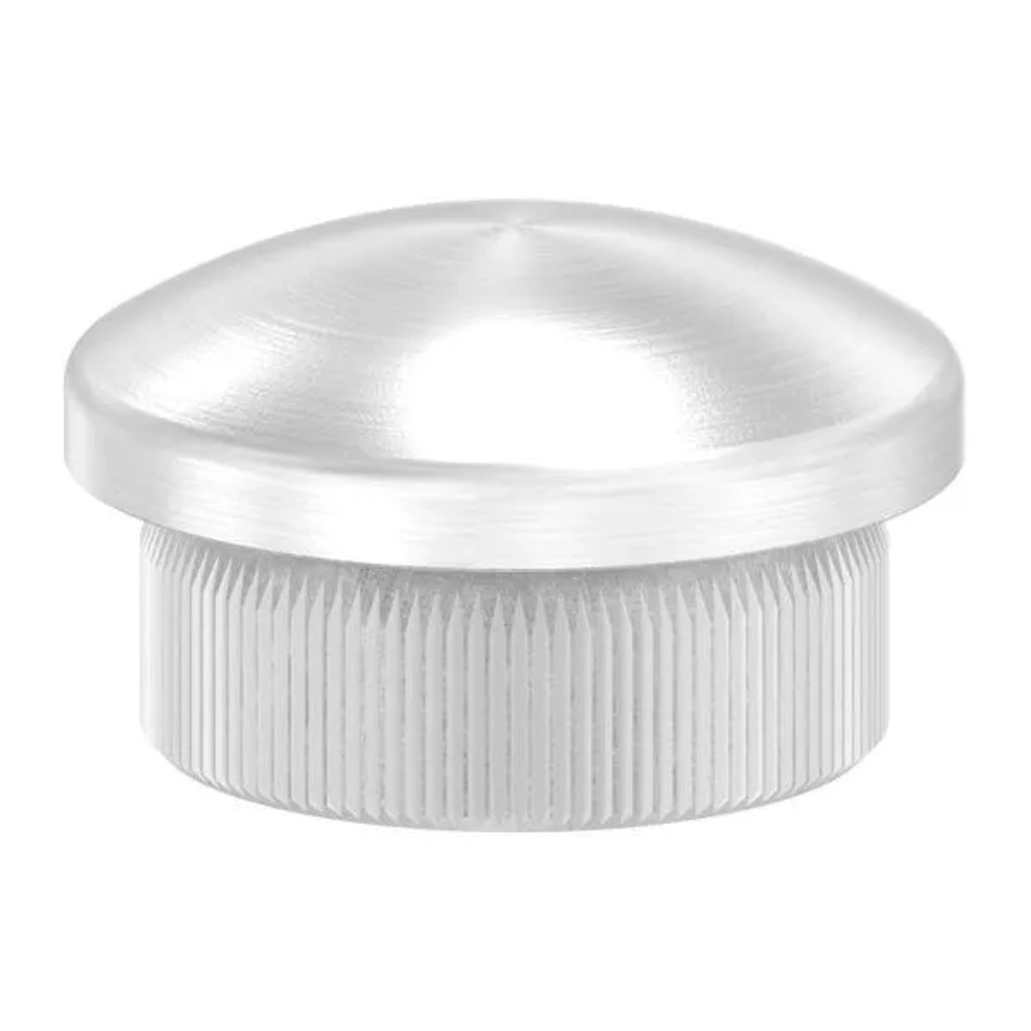 FeNau Einsteckkappe V2A Edelstahl Für Rohr Ø 21,3 mm Wandstärke 2,0 mm Gewölbt Zum Einschlagen