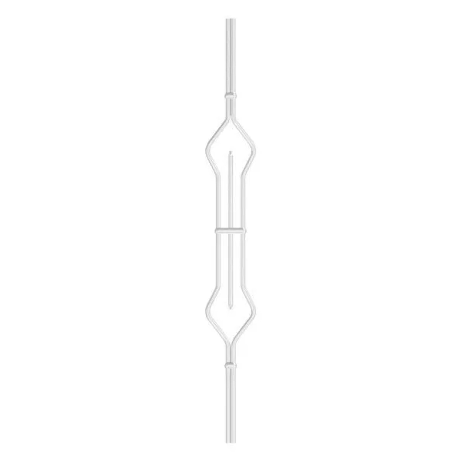 FeNau Zierstab Edelstahl V2A Rund Ø 12 mm H 900 mm 2x Gewinde M6