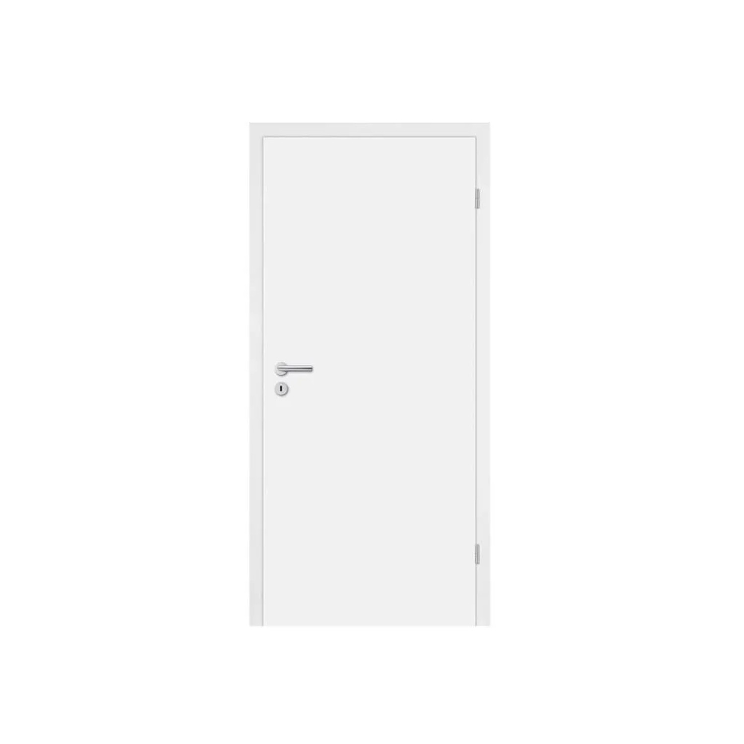Mosel Türen Zimmertür Alba CPL Weiß RAL 9003 Rundkante 1985 x 610 mm 40 mm Stark Klimaklasse 1 DIN Rechts