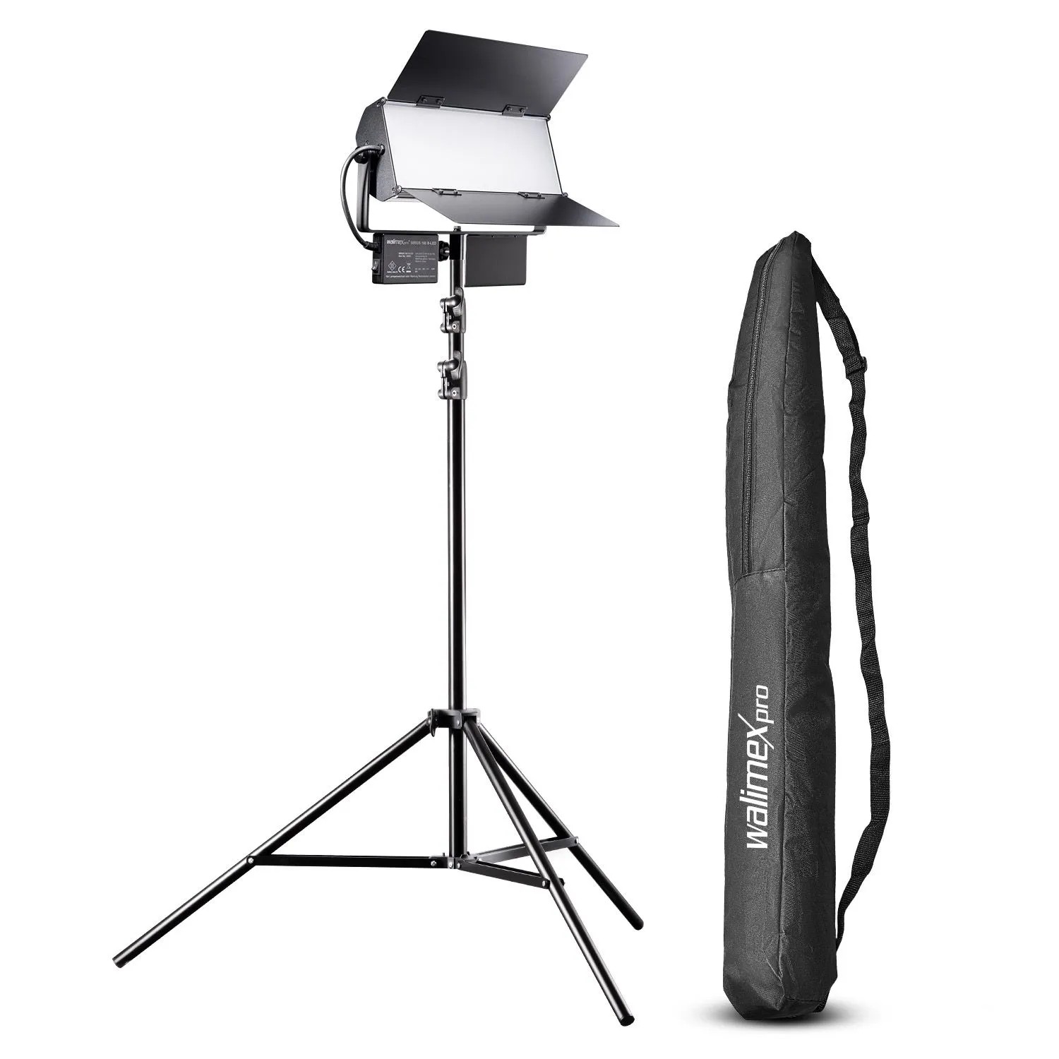Walimex Pro Led Sirius 160 Daylight Flächenleuchte + Lampenstativ 65W Videolicht