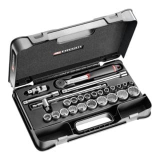 Steckschlüssel-Set 1/2" S.161B, 26-teilig S.161-4P12