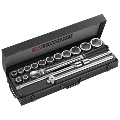 Steckschlüssel 3/4" 6-Kant, Set 17-teilig KL.411