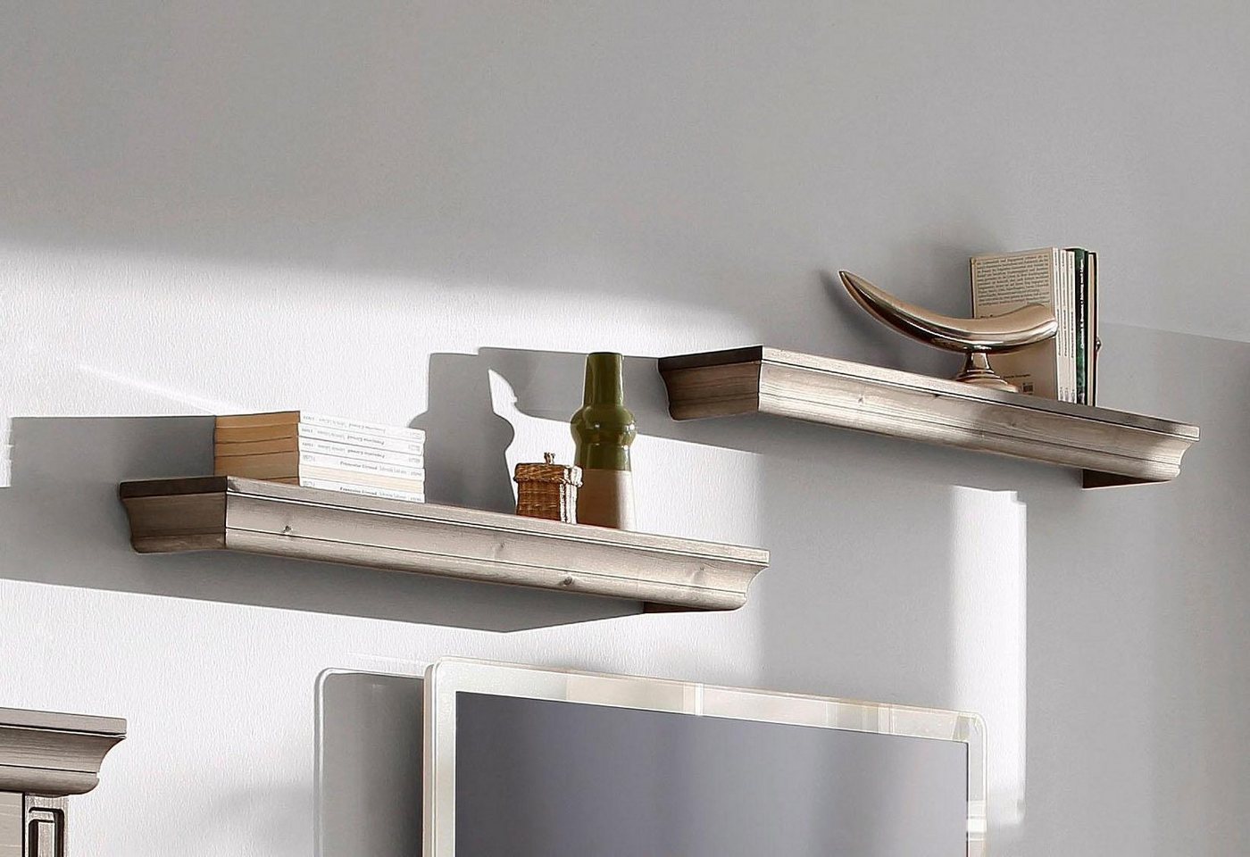 OTTO home Wandregal Vinales, Regal, Wandboard, im 2er Set, aus massiver Kiefer, FSC®