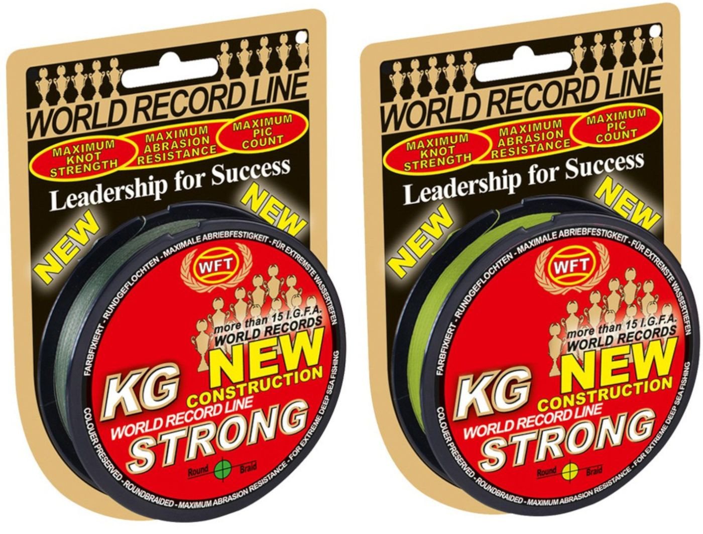 WFT Angelschnur WFT KG STRONG Schnur 150m 0,08mm 10kg, (150-St)