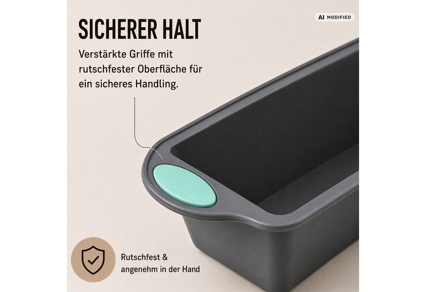 Bestlivings Silikonform AirFryer Backform, (1-tlg), Silikonform 20x10x5,5cm, BPA-frei - wiederverwendbar, lebensmittelecht Bild 3