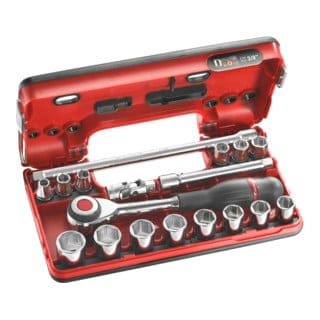 Steckschlüssel-Set 3/8" 6-Kant D-Box J.360DBOX1