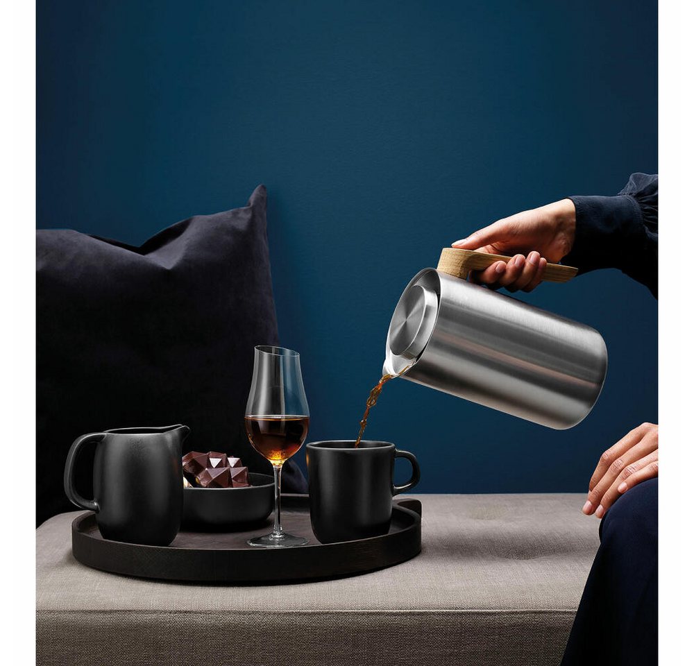 Eva Solo Isolierkanne Nordic kitchen Edelstahl/ Eiche Silber 1 L, 1 l Bild 3