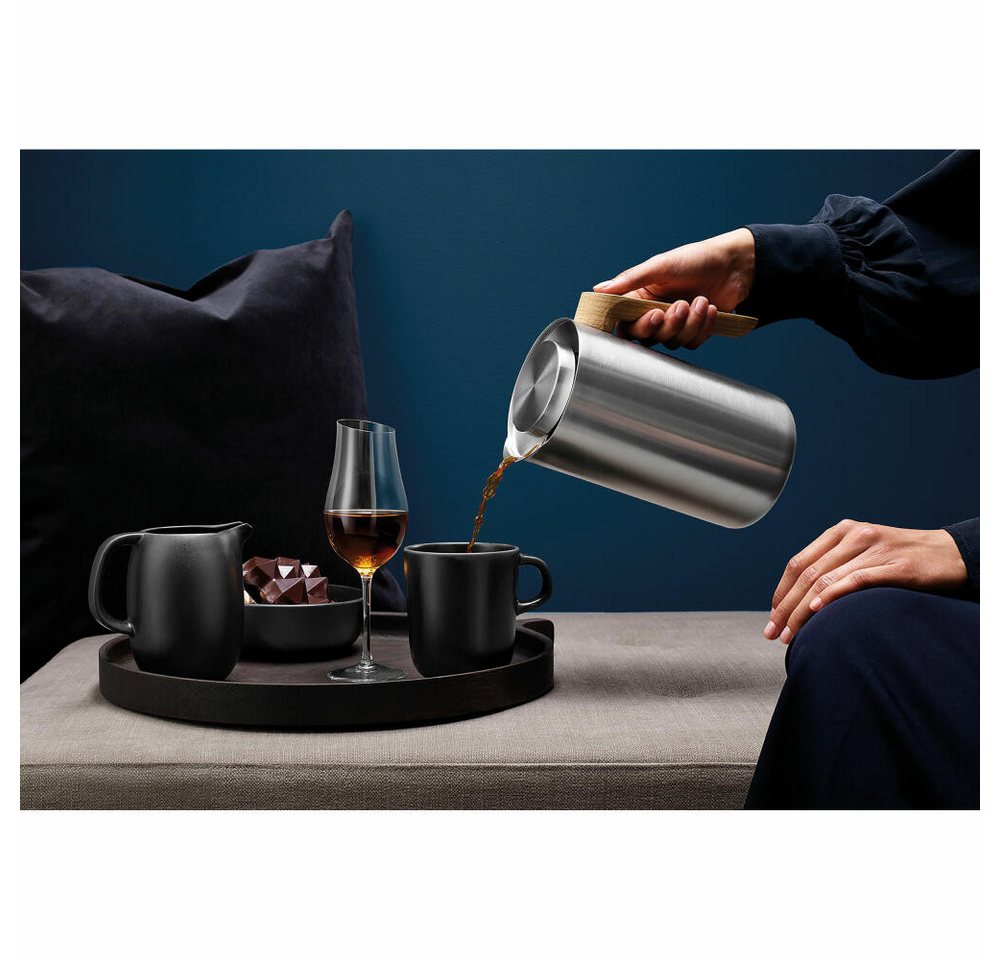 Eva Solo Isolierkanne Nordic kitchen Edelstahl/ Eiche Silber 1 L, 1 l Bild 4