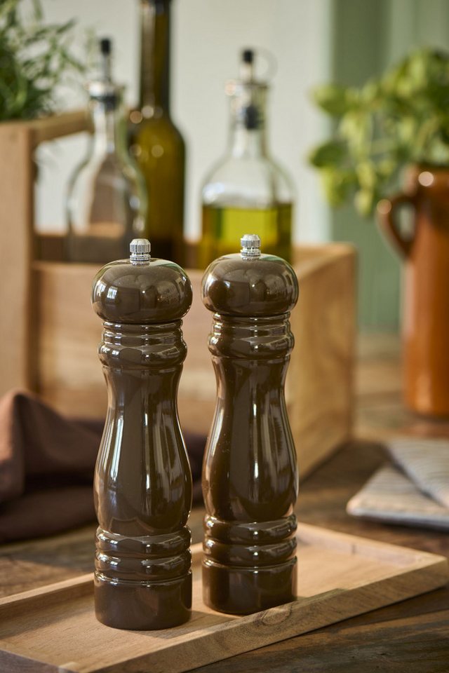 Ib Laursen Salz-/Pfeffermühle Ib Laursen 2er Set Pfeffermühle u. Salzmühle Chocolate Braun 1740-89
